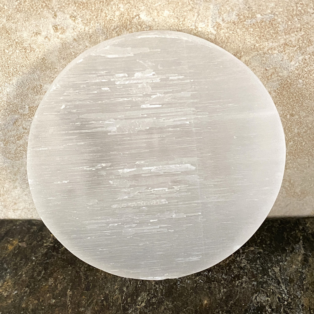 Selenite Charging Plate Triple Moon  Healing Protection 31085ETS