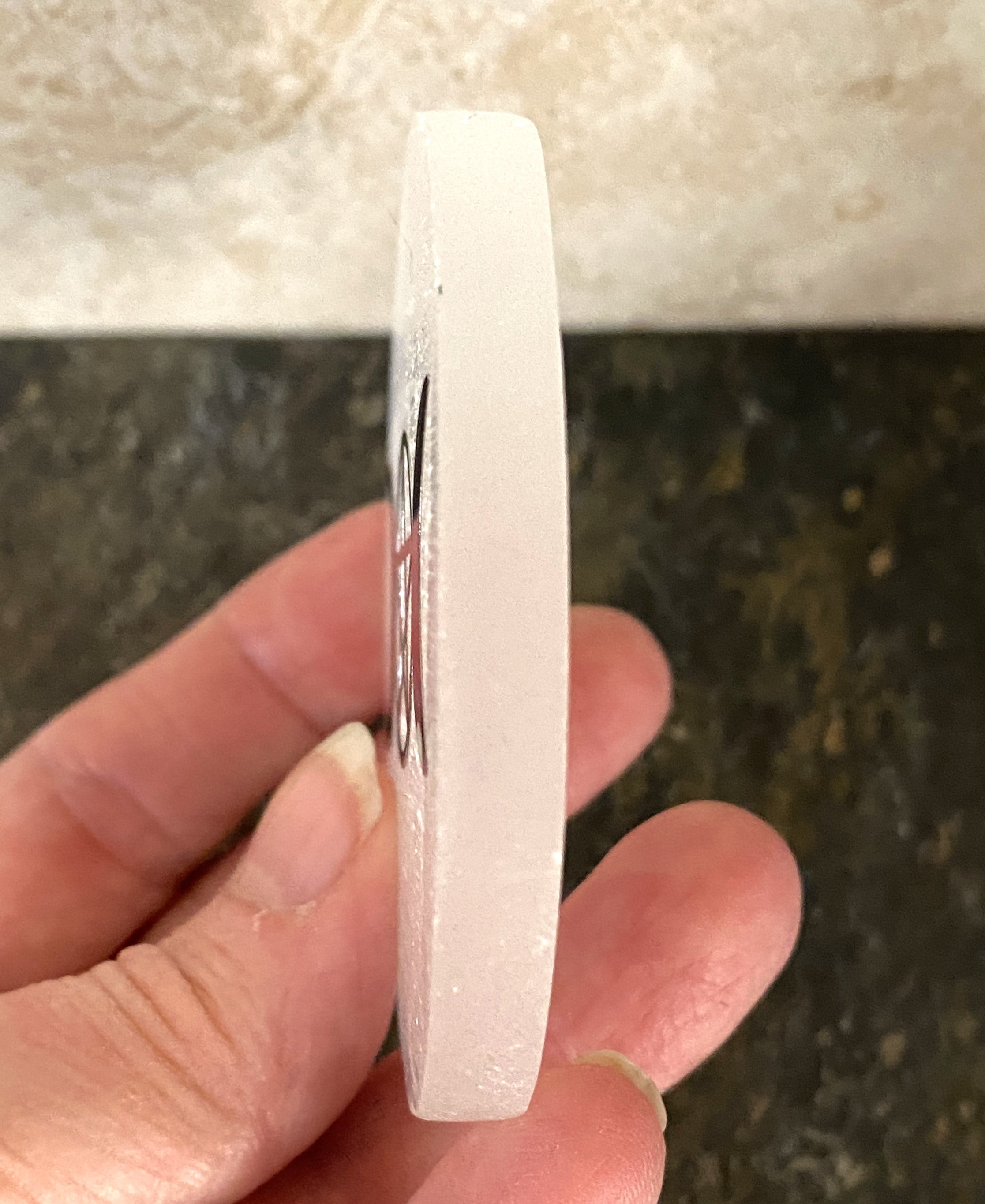 Selenite Charging Plate Triple Moon  Healing Protection 31085ETS