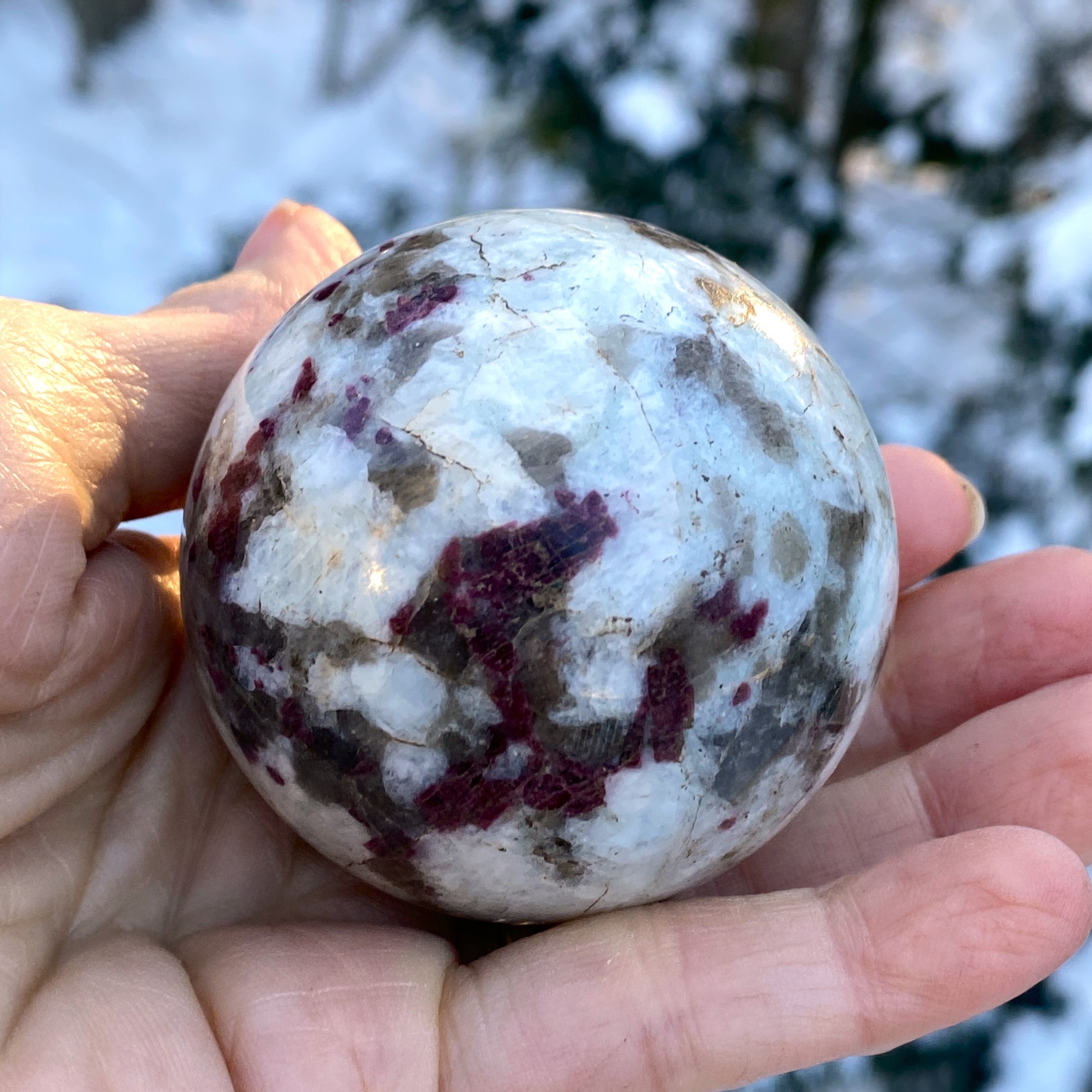 Rubellite Pink Tourmaline Sphere Stand  Healing Protection 31686S