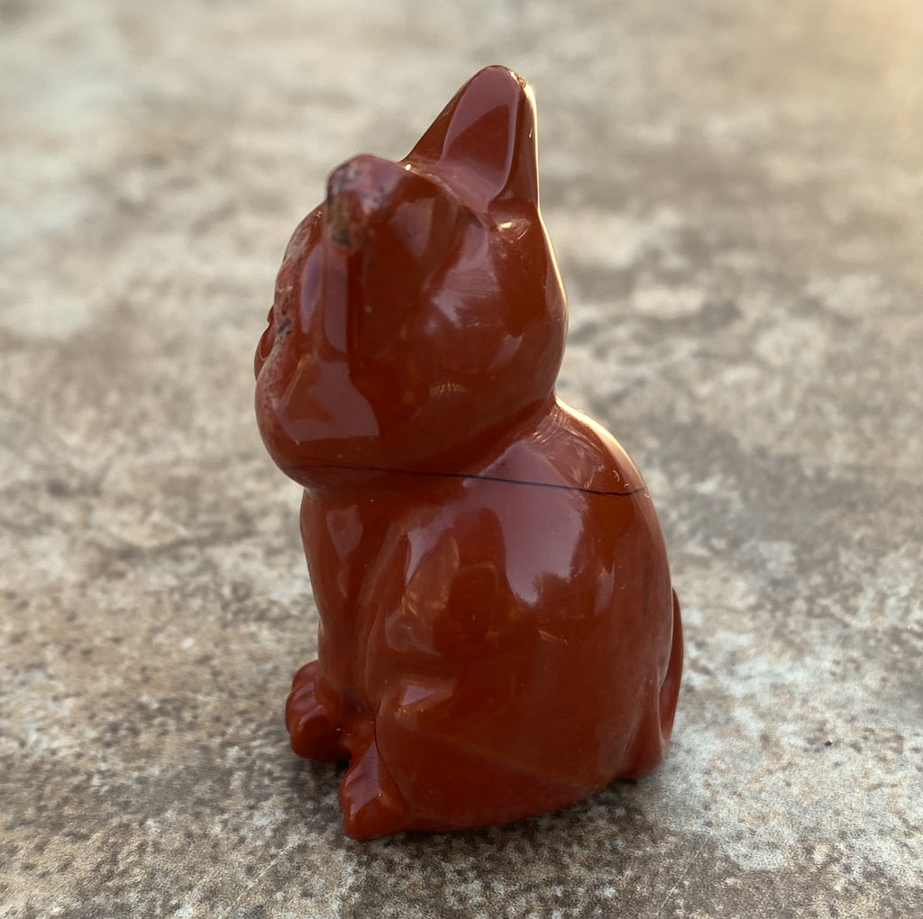 Red Jasper Cat Kitten  Figurine  Calming Healing 31614S