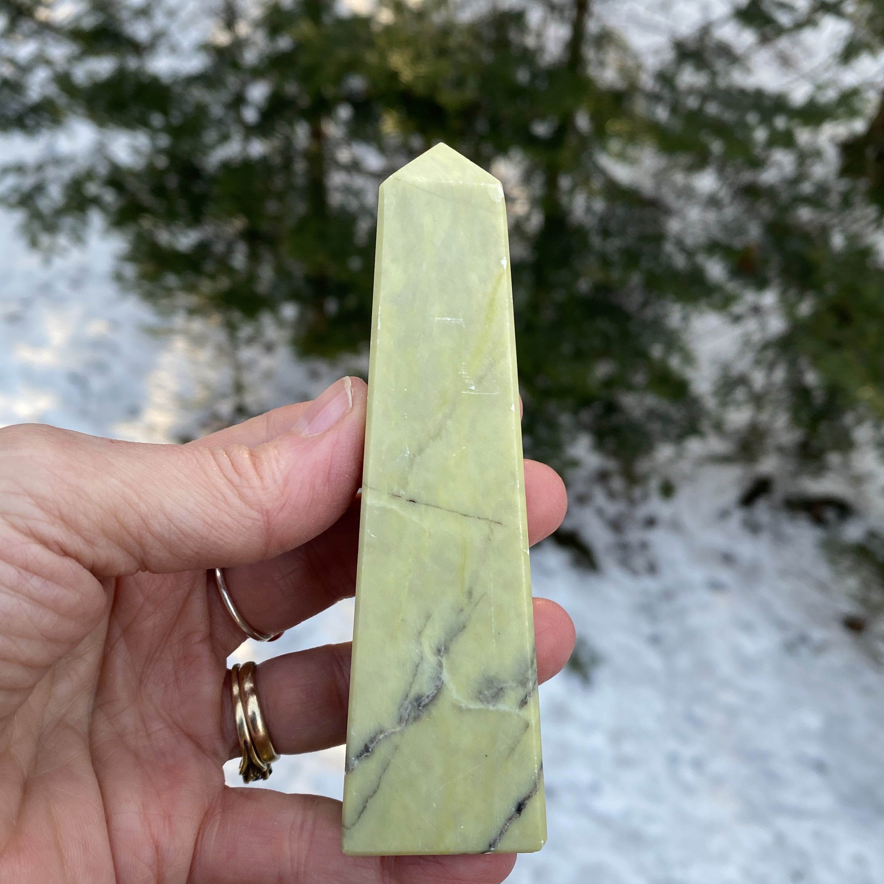 Serpentine Obelisk Point  Healing Wisdom Clearing 31167S