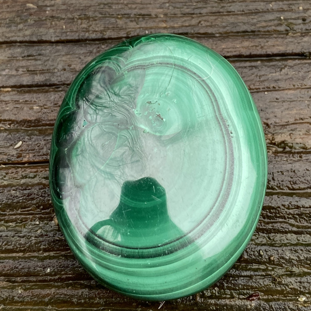 Malachite  Medium Palm Stone  Protection Abundance 31148S