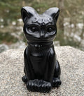 Cat Figurine Black Obsidian 3" Protection Grounding 31162S