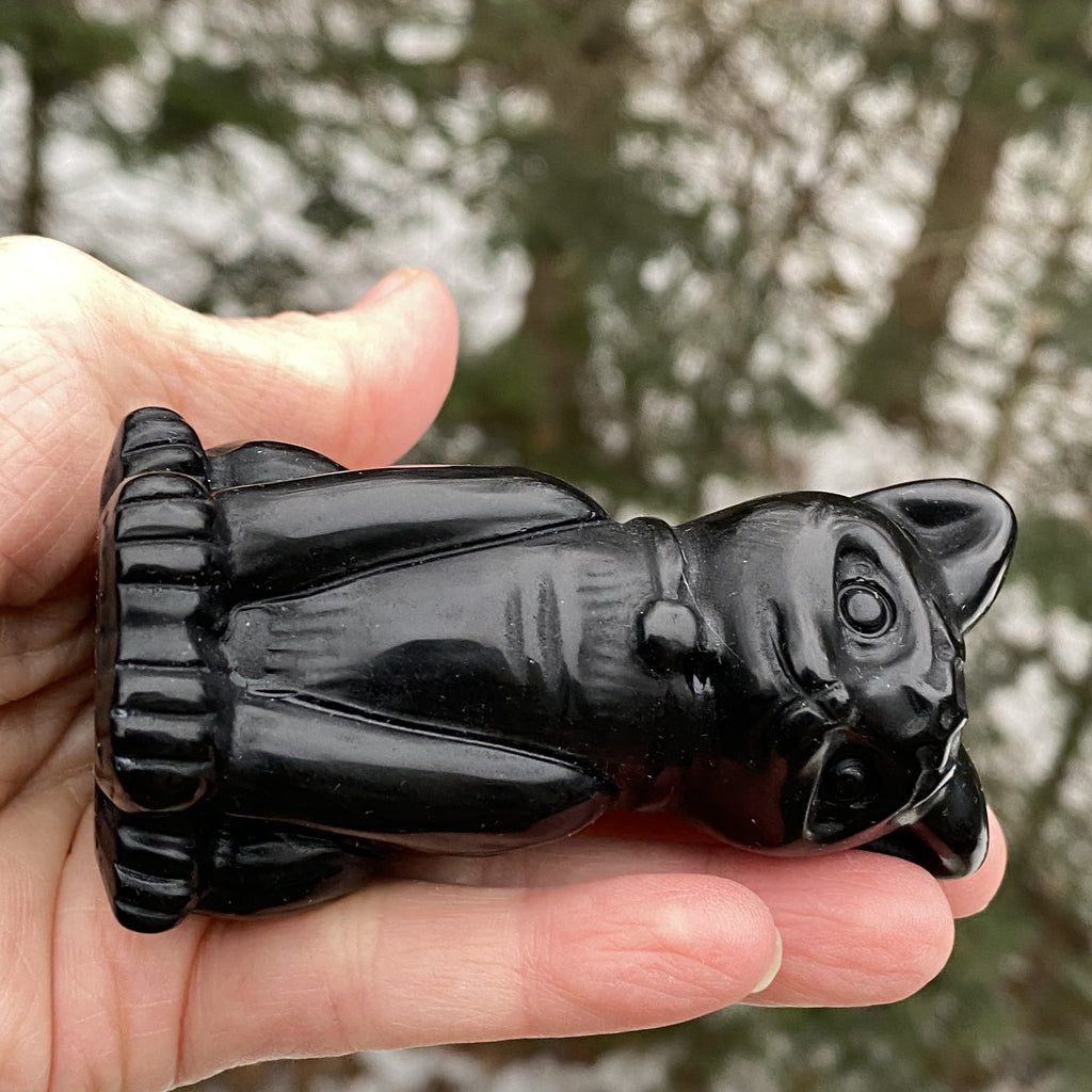 Cat Figurine Black Obsidian 3" Protection Grounding 31162S