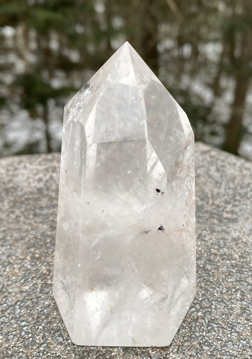 Clear Quartz Tower RAINBOWS Energy  Amplifier Protection 31176S