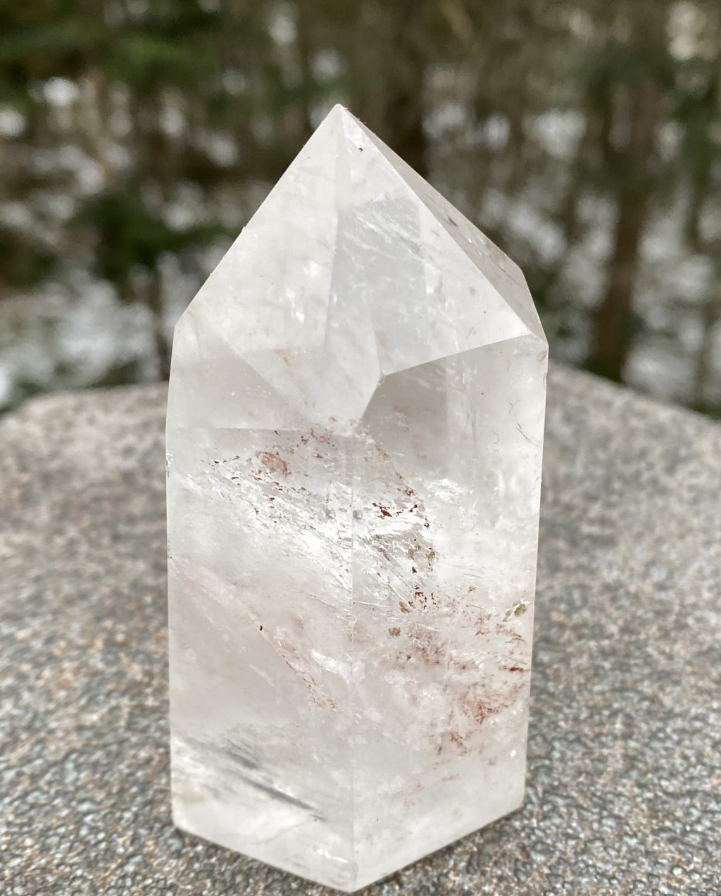 Clear Quartz Tower RAINBOWS Energy  Amplifier Protection 31176S