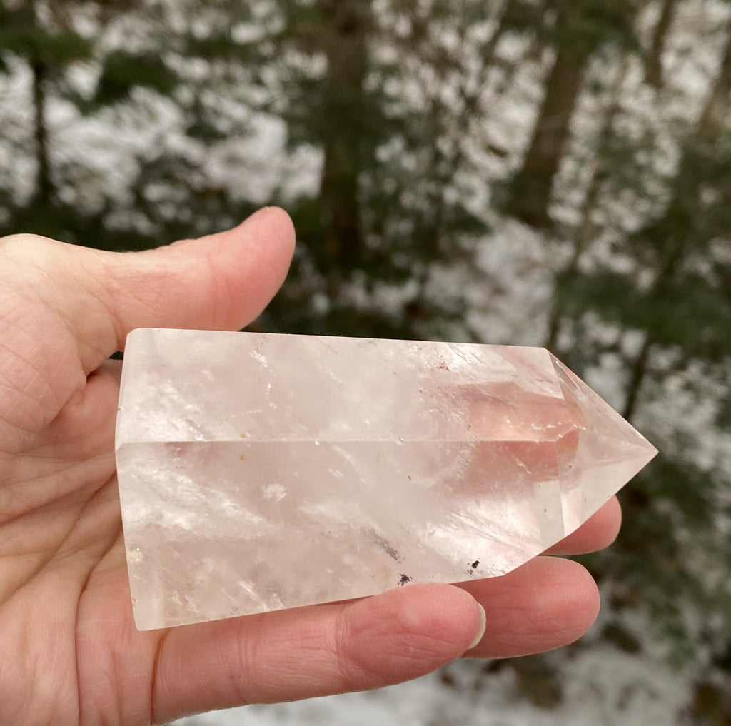 Clear Quartz Tower RAINBOWS Energy  Amplifier Protection 31176S