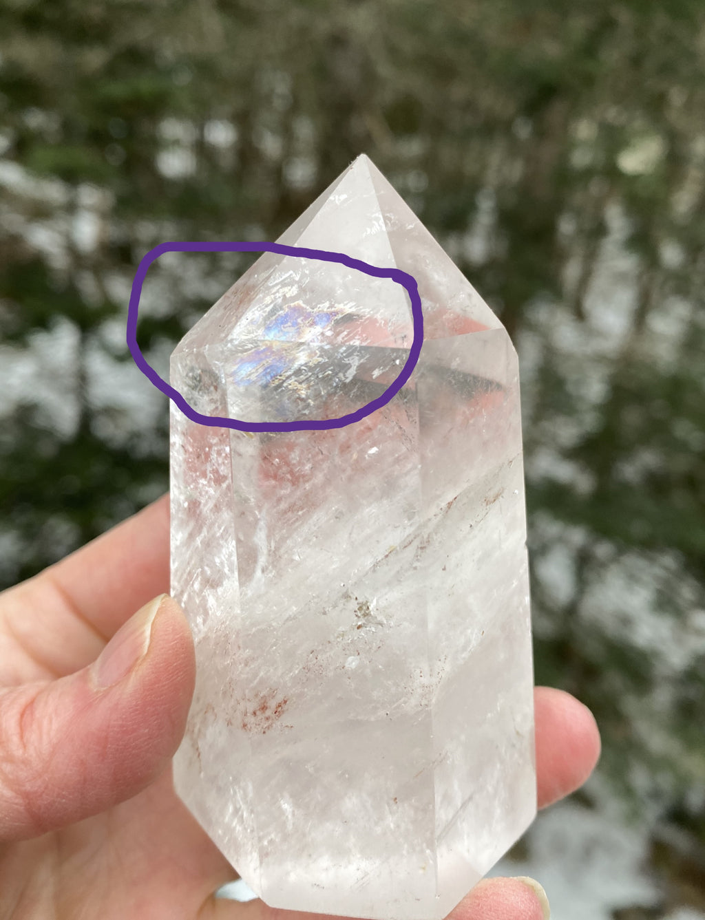 Clear Quartz Tower RAINBOWS Energy  Amplifier Protection 31176S