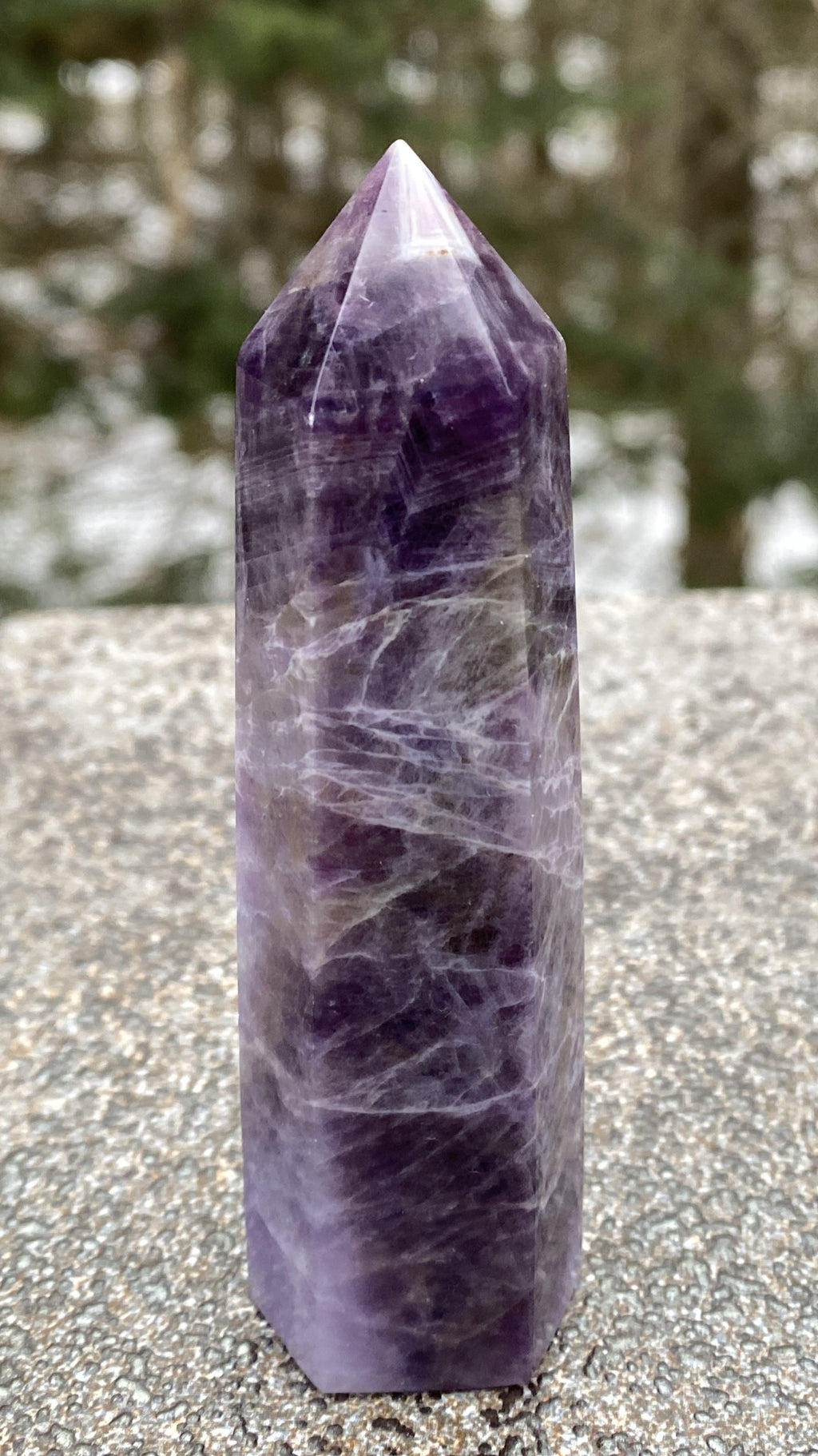 Amethyst Smoky Quartz  Point Tower  Protection Healing Protection 31166S