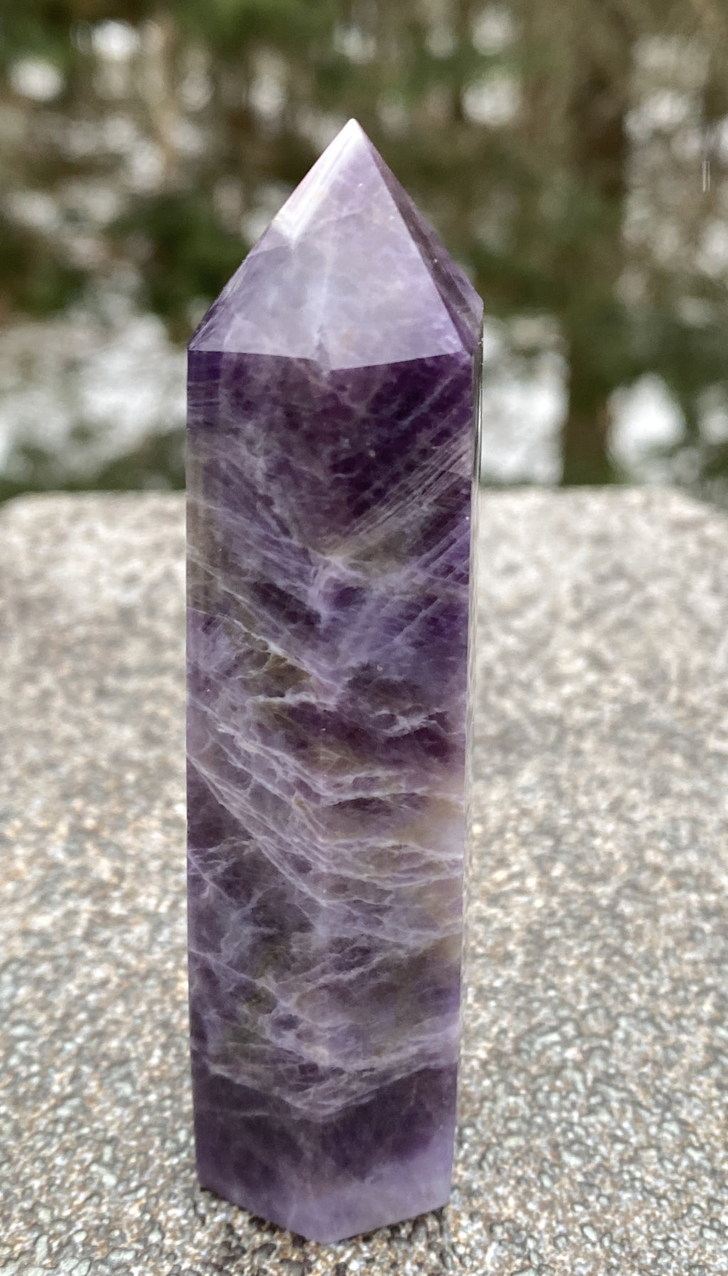 Amethyst Smoky Quartz  Point Tower  Protection Healing Protection 31166S