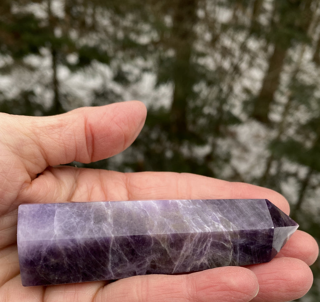 Amethyst Smoky Quartz  Point Tower  Protection Healing Protection 31166S