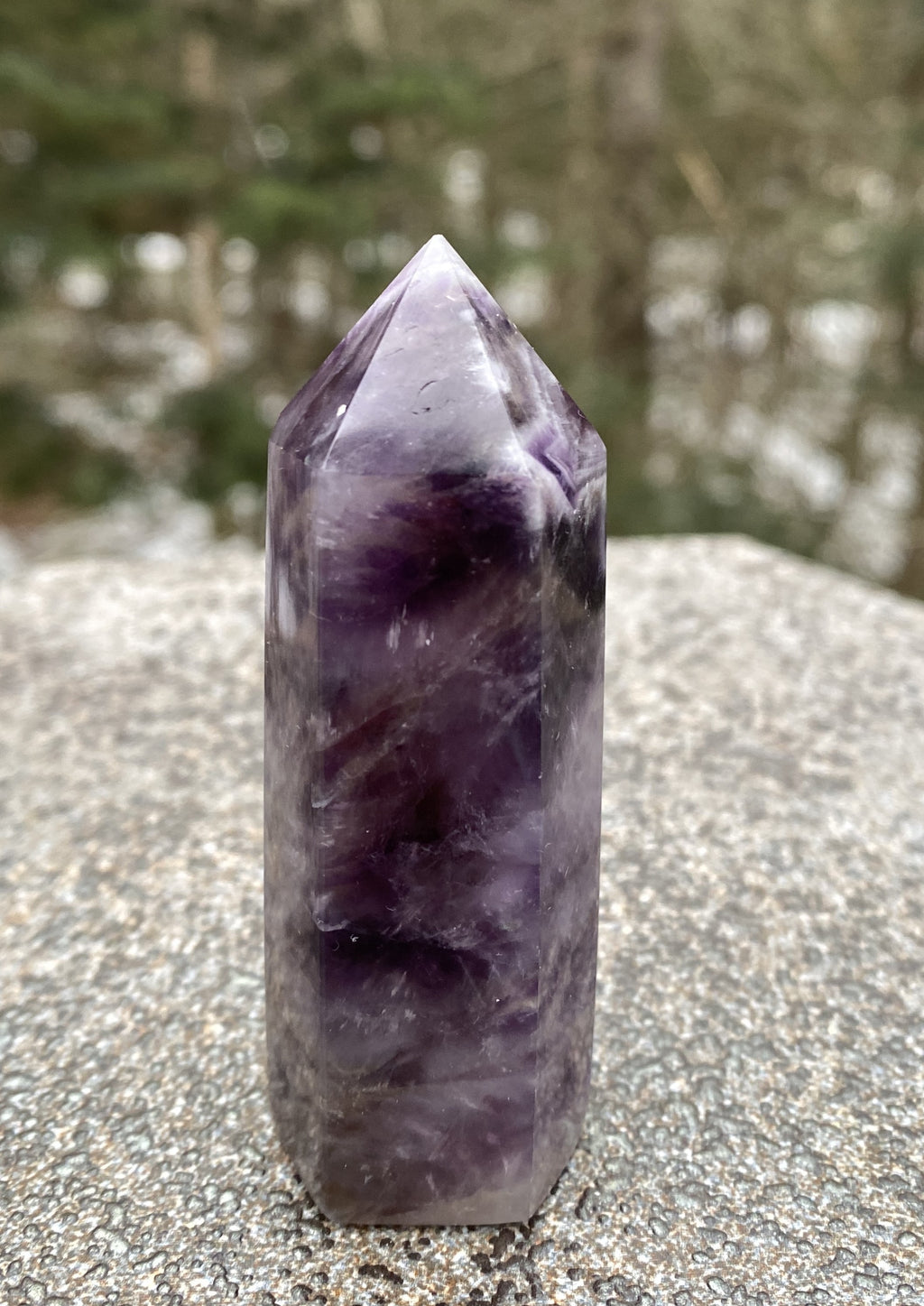 Amethyst Smoky Quartz Point Tower  Protection Healing Protection 31165S