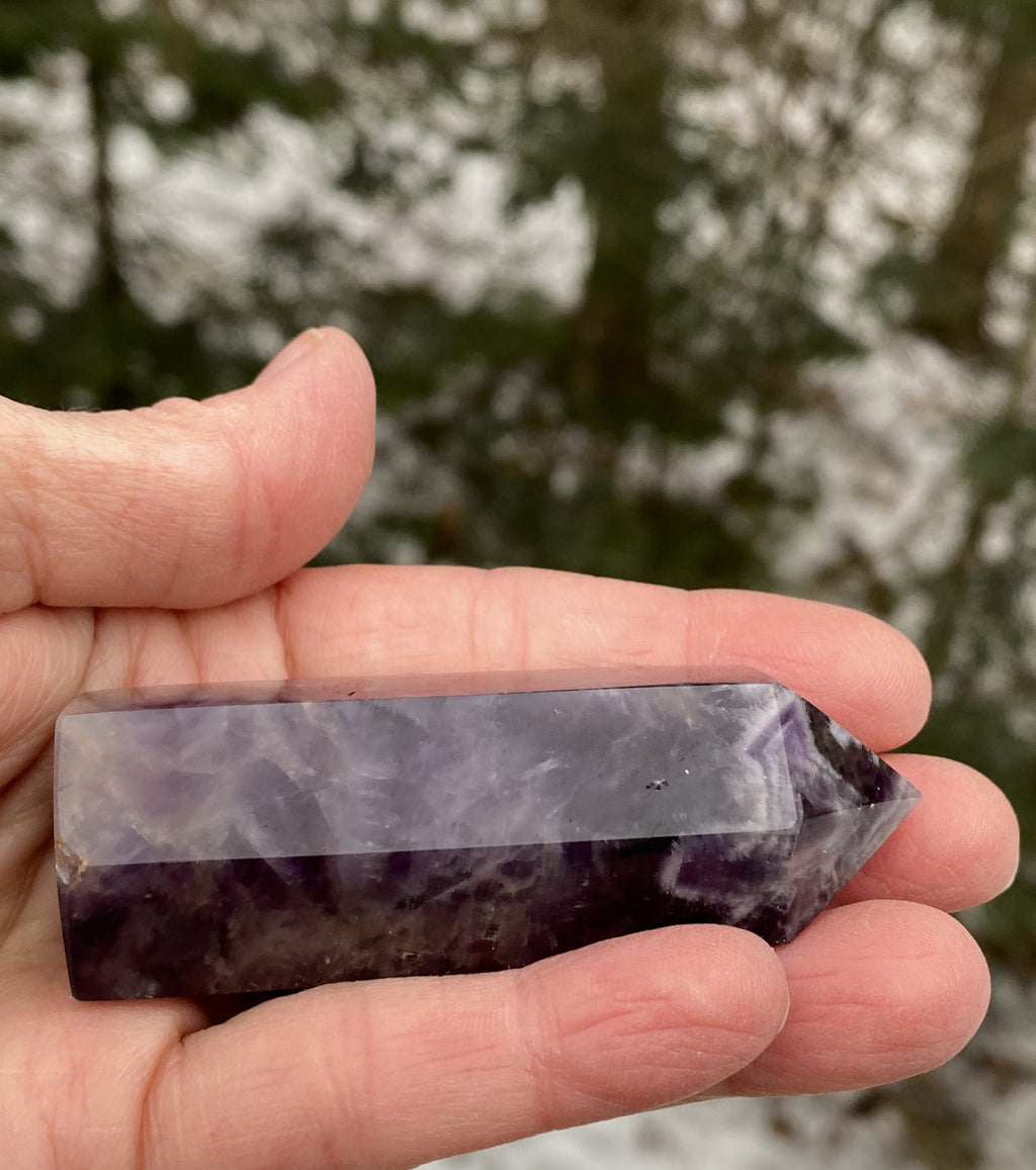 Amethyst Smoky Quartz Point Tower  Protection Healing Protection 31165S