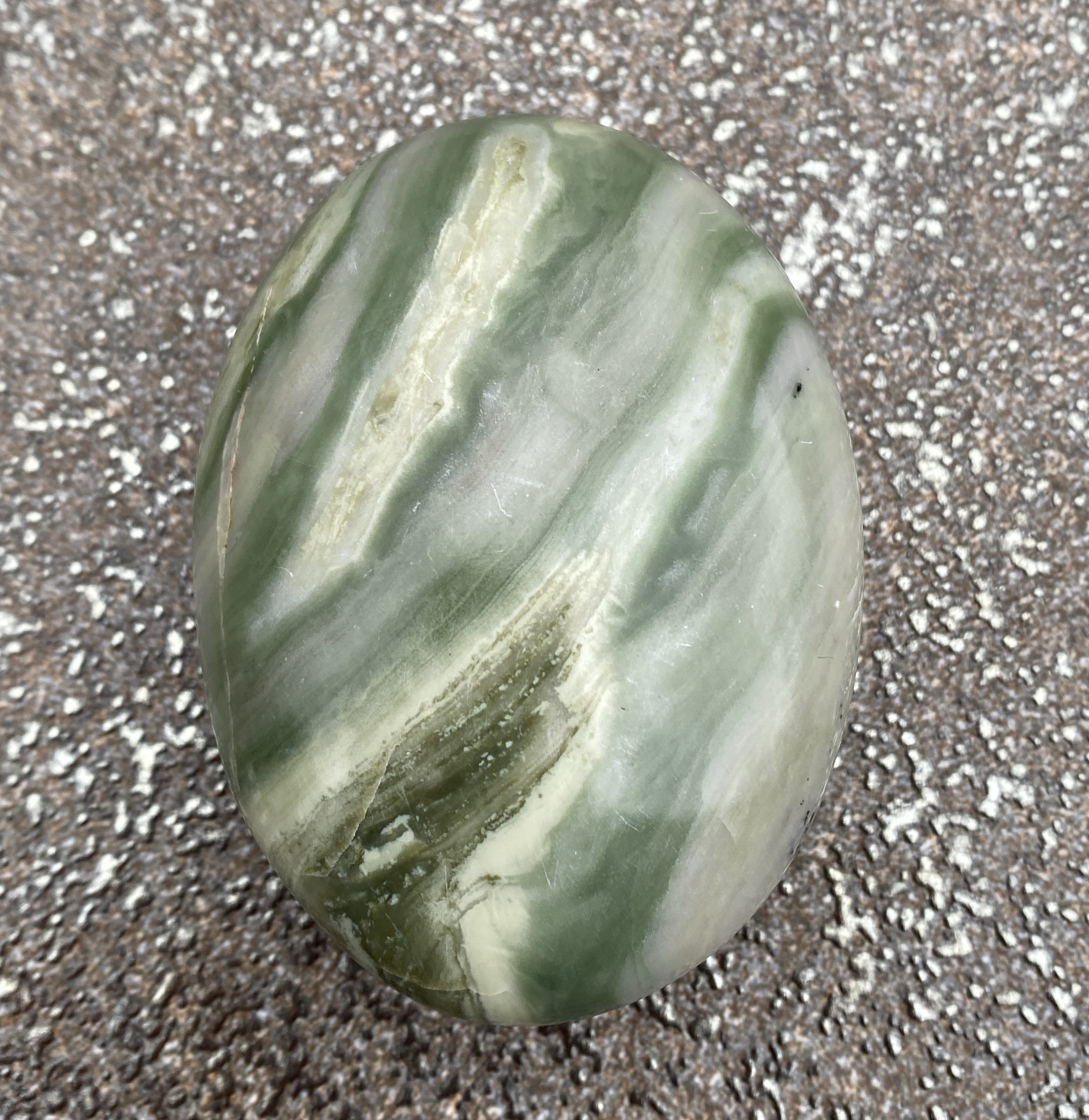 Serpentine Palm Stone  Healing Wisdom Clearing 31163S