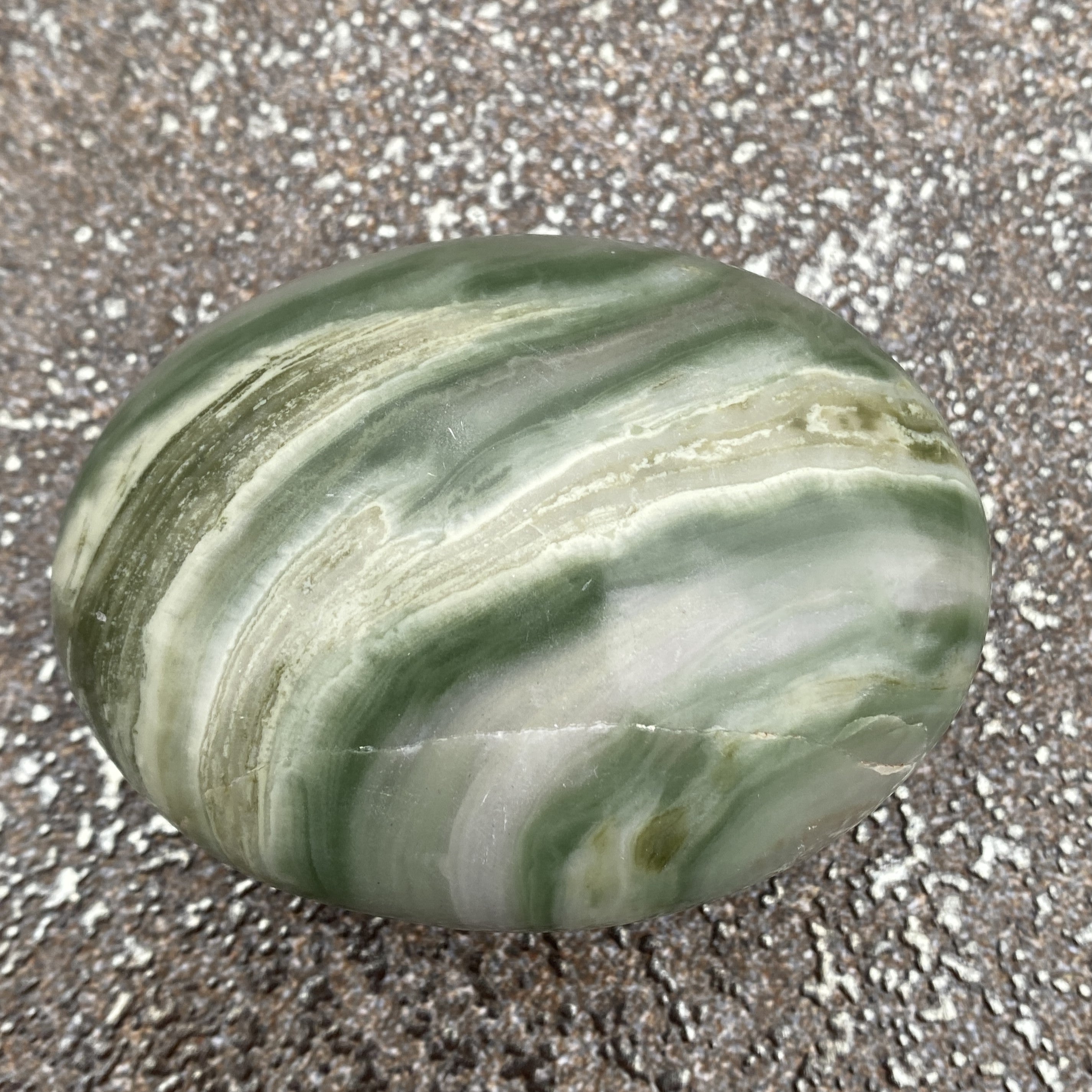 Serpentine Palm Stone  Healing Wisdom Clearing 31163S