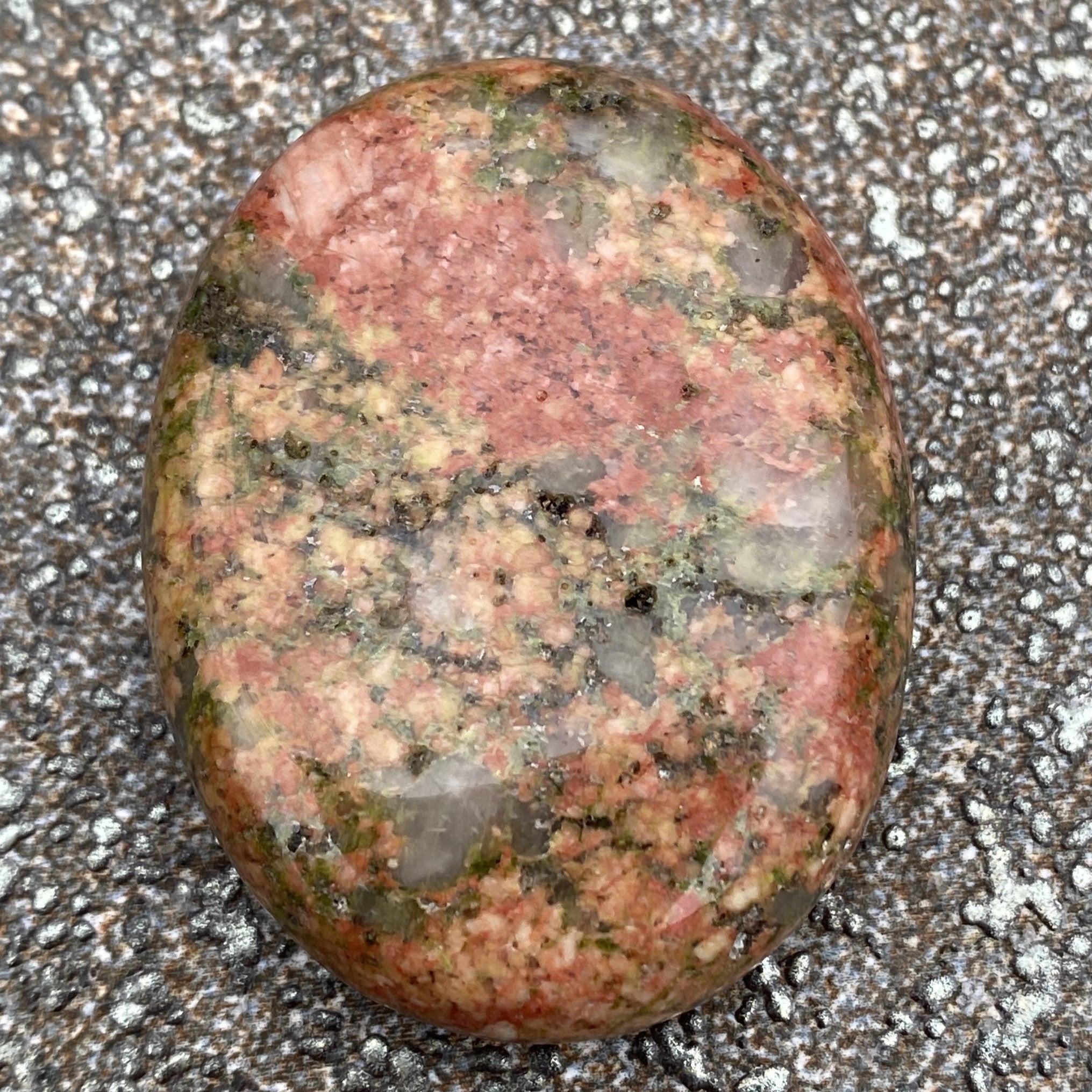 Unakite Palm Stone Protection Meditation 31172S