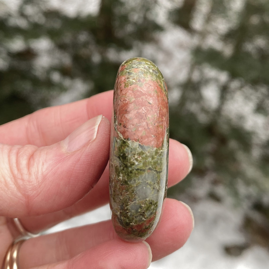 Unakite Palm Stone Protection Meditation 31173S