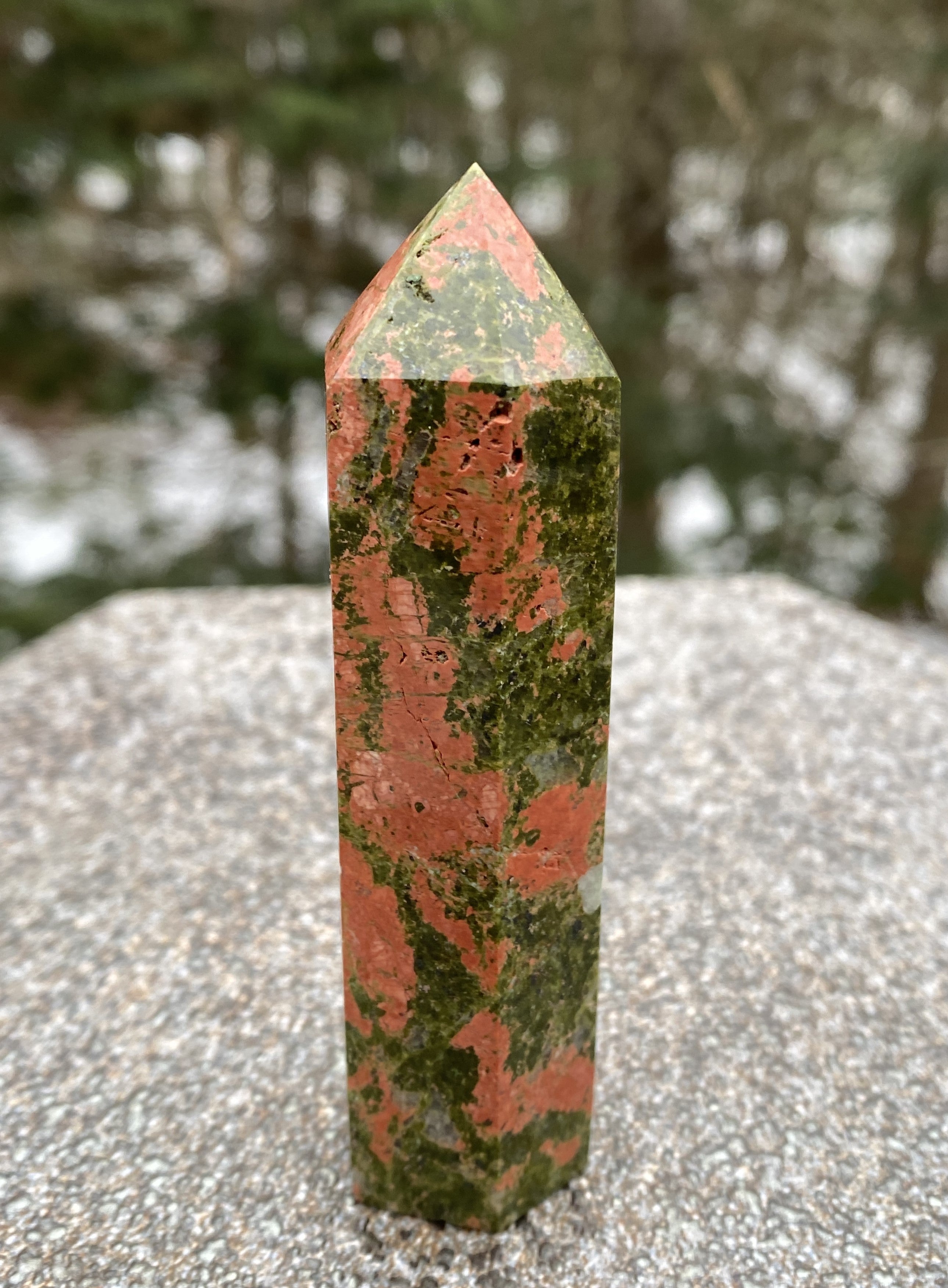 Unakite Point Tower  Protection Meditation 31169S