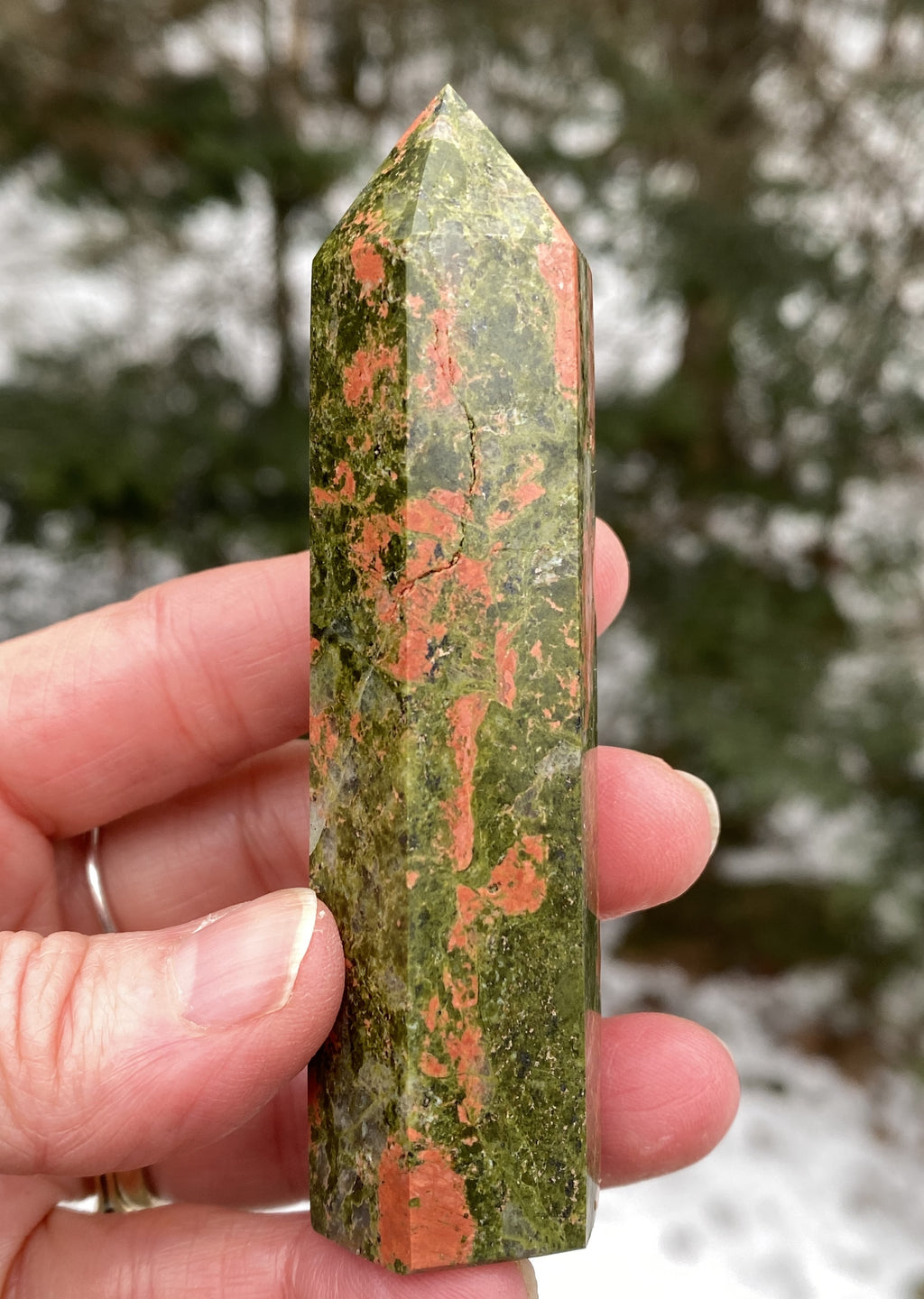 Unakite Point Tower  Protection Meditation 31169S