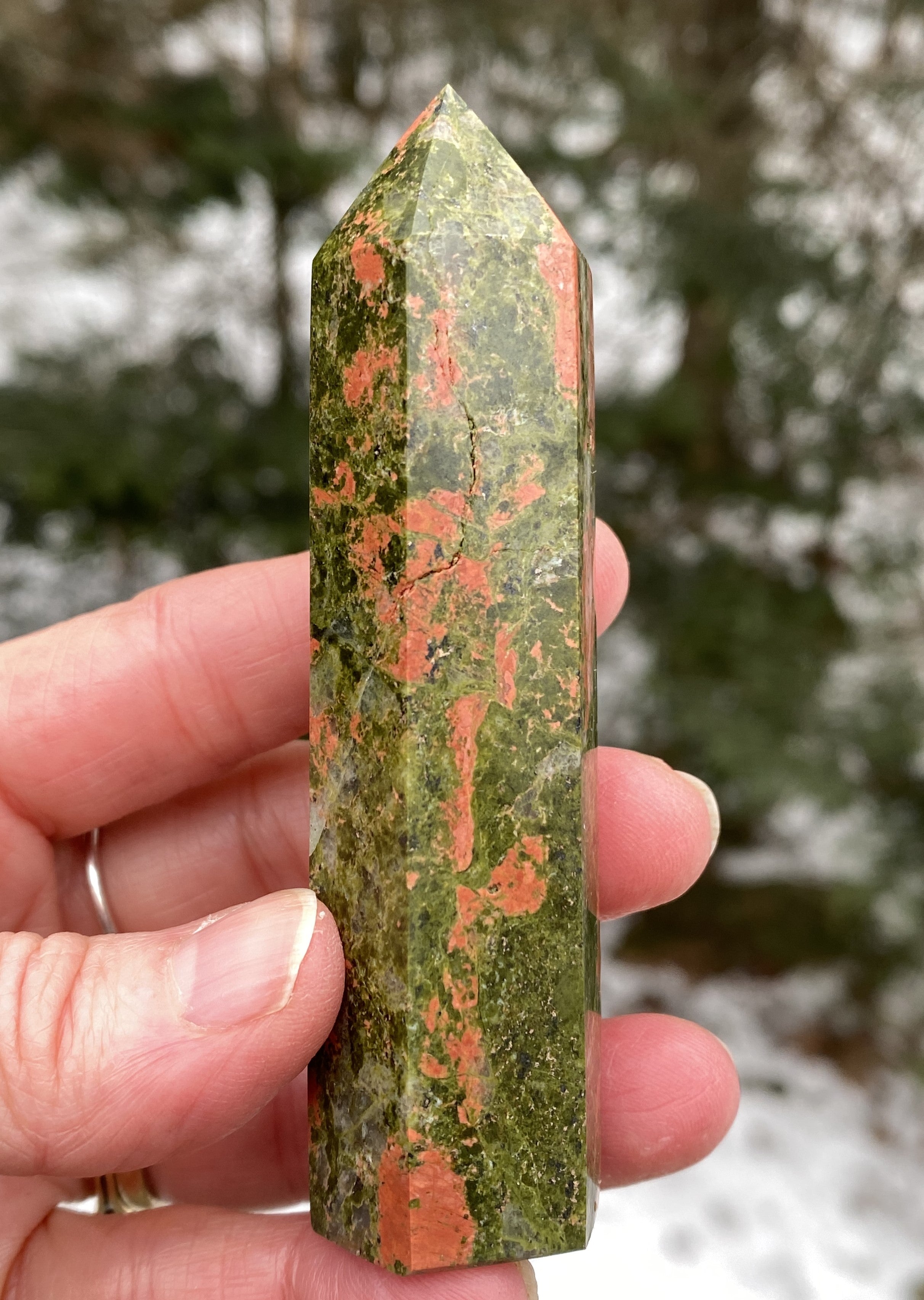 Unakite Point Tower  Protection Meditation 31169S