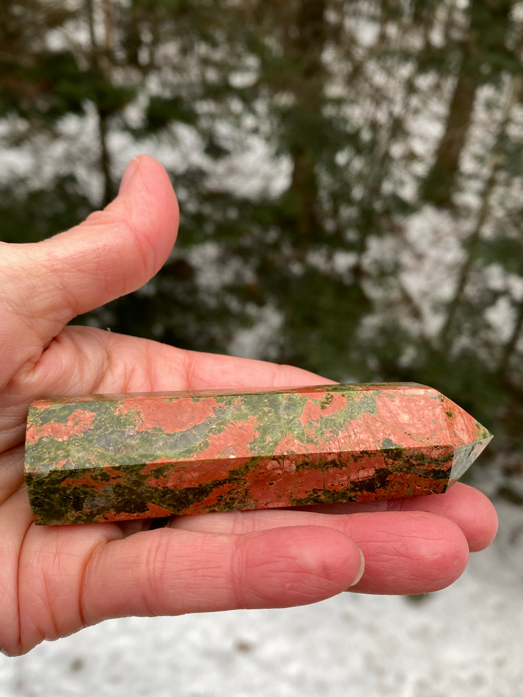 Unakite Point Tower  Protection Meditation 31169S