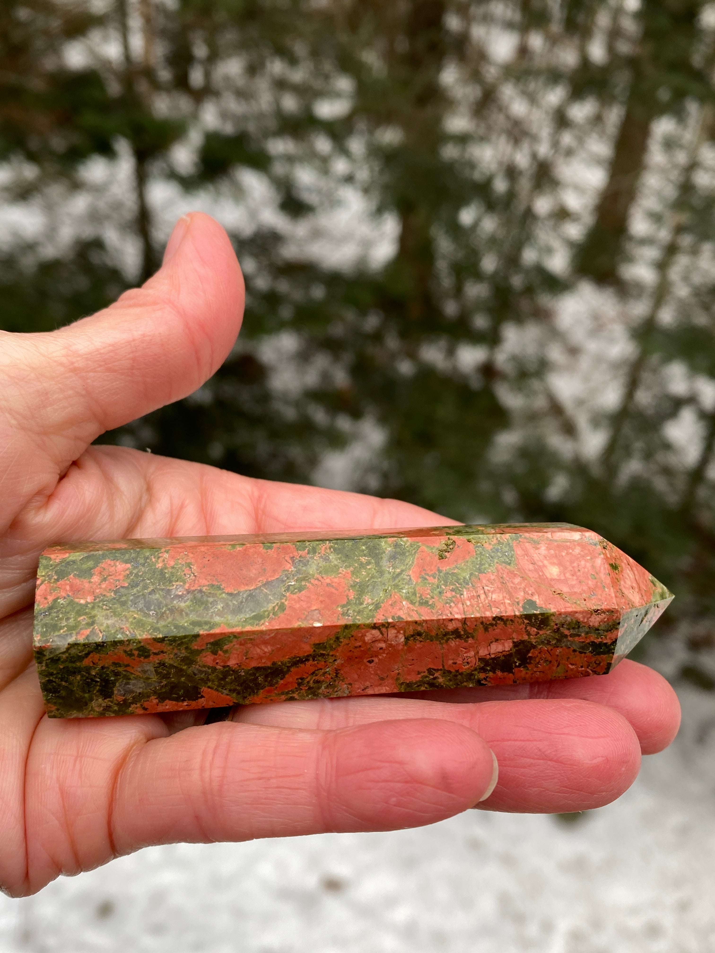 Unakite Point Tower  Protection Meditation 31169S