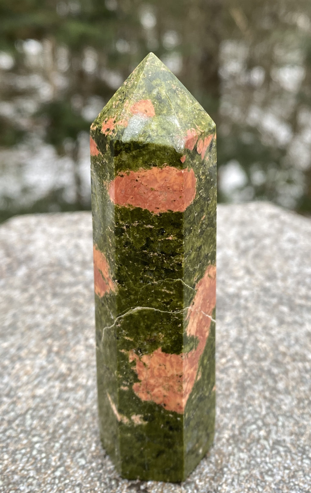 Unakite Tower Point  Protection Meditation 31170S