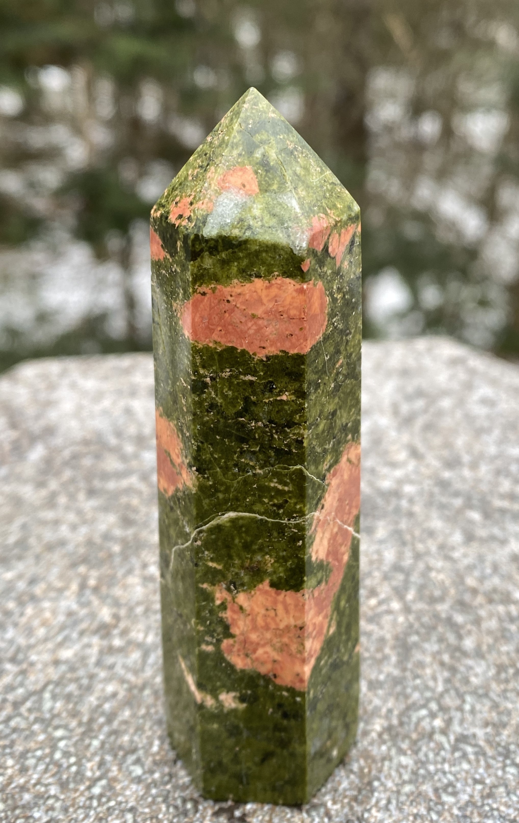 Unakite Tower Point  Protection Meditation 31170S