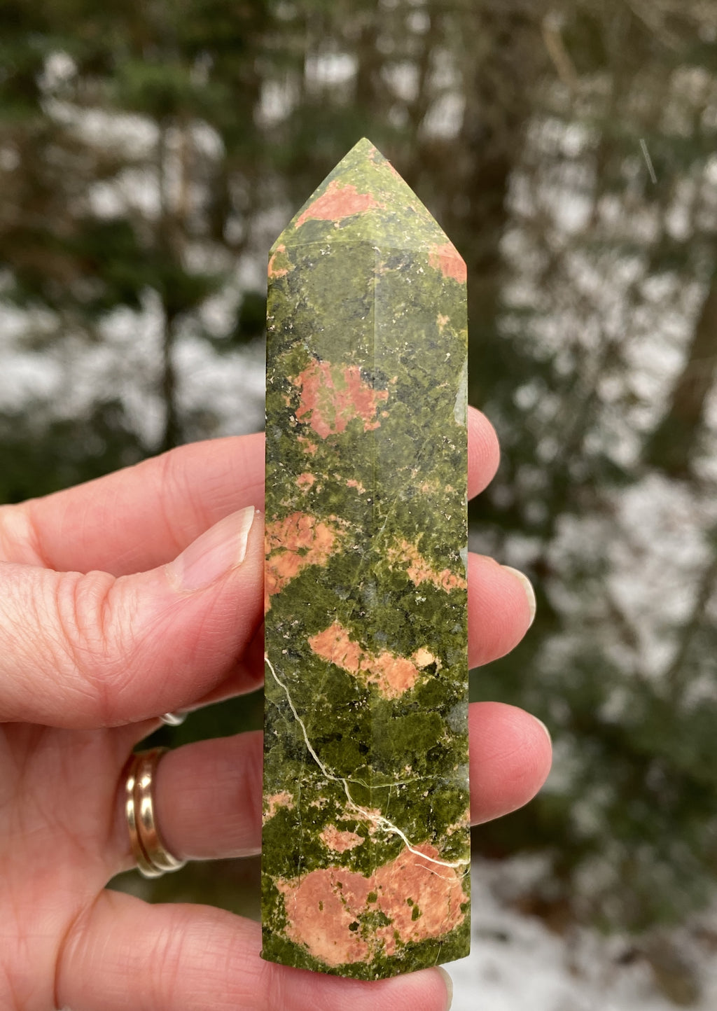 Unakite Tower Point  Protection Meditation 31170S