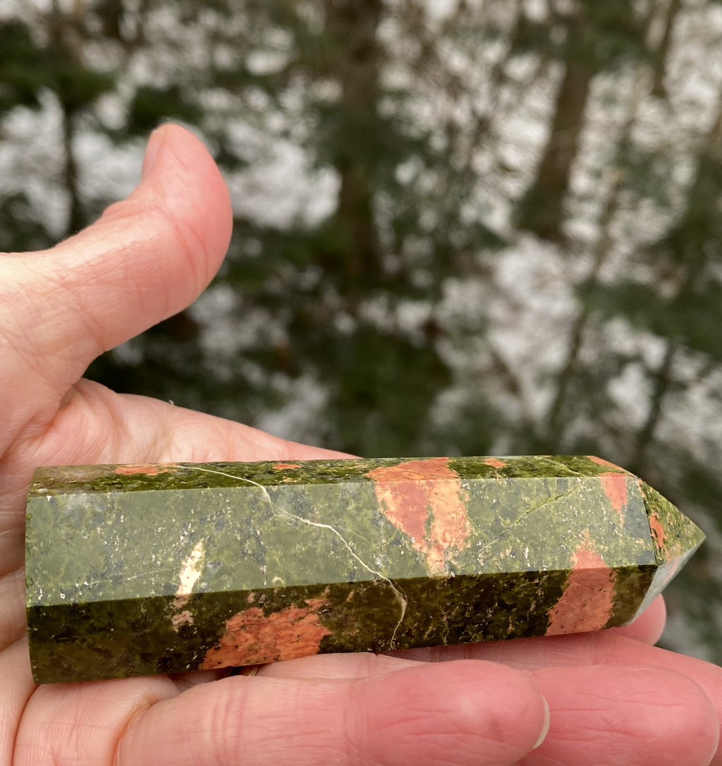 Unakite Tower Point  Protection Meditation 31170S