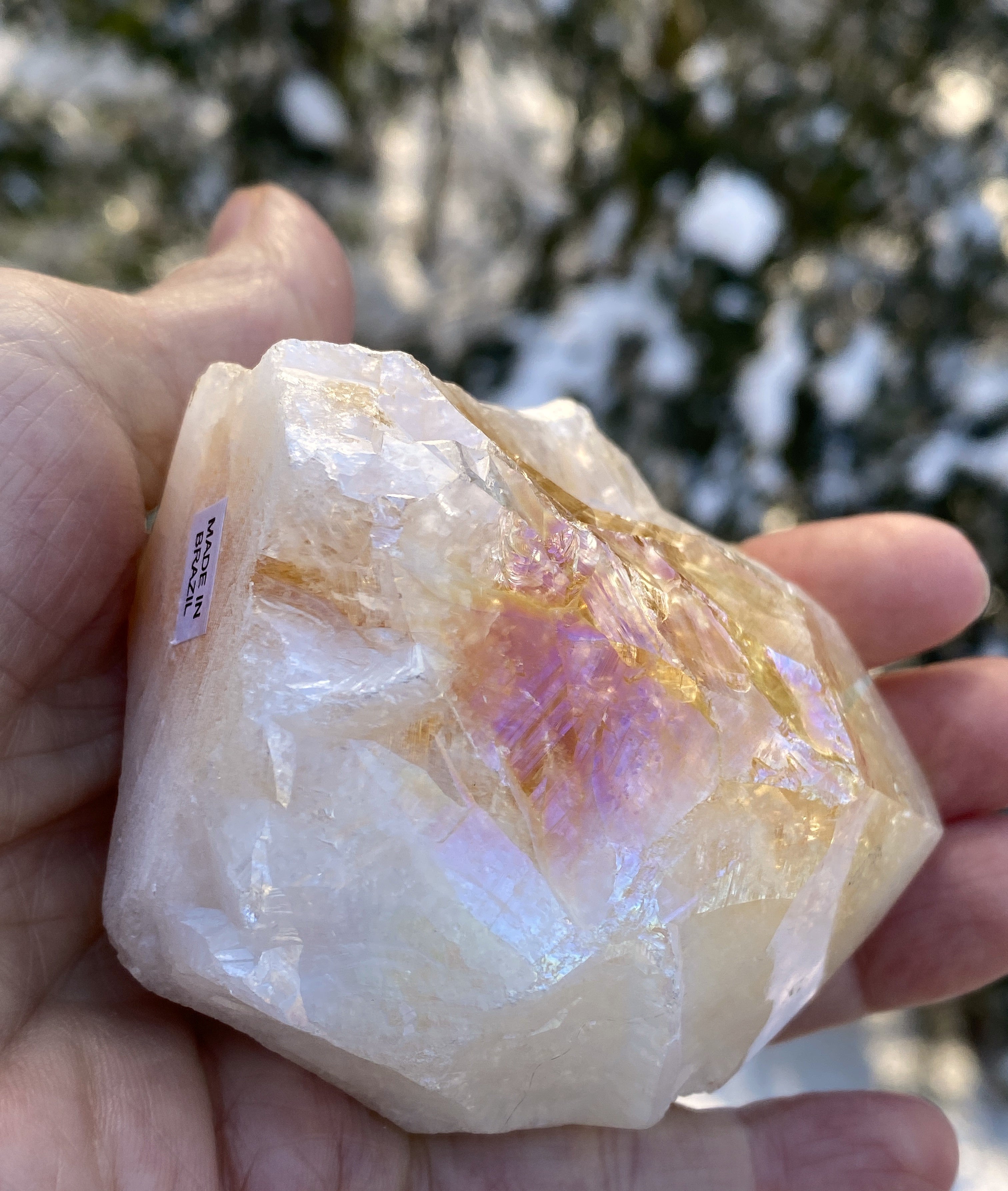 Angel Aura Citrine Quartz Point  Raw Polished  Peace Abundance 31180S