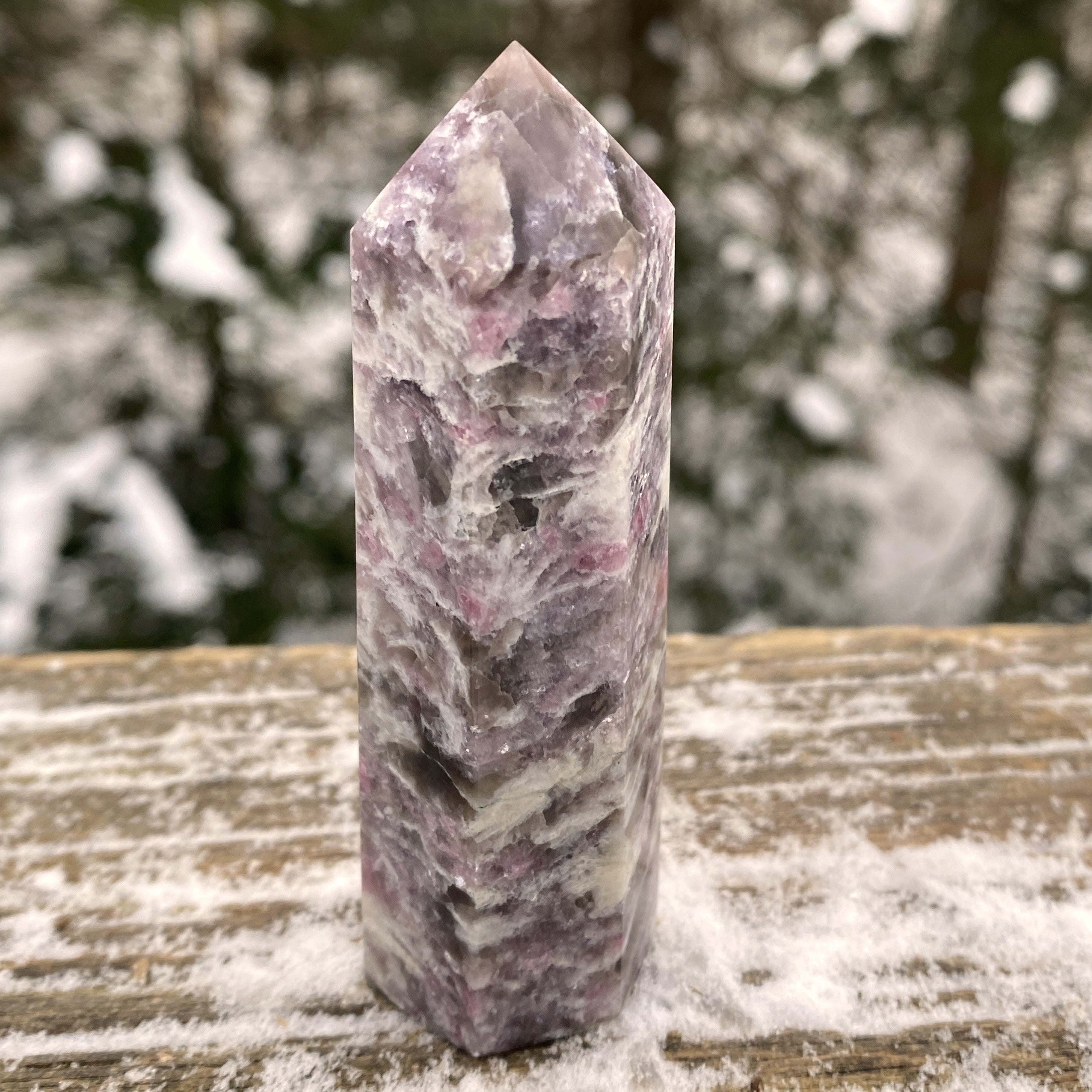 Rubellite Pink Tourmaline Point Tower  Love Grounding Protection 31189S