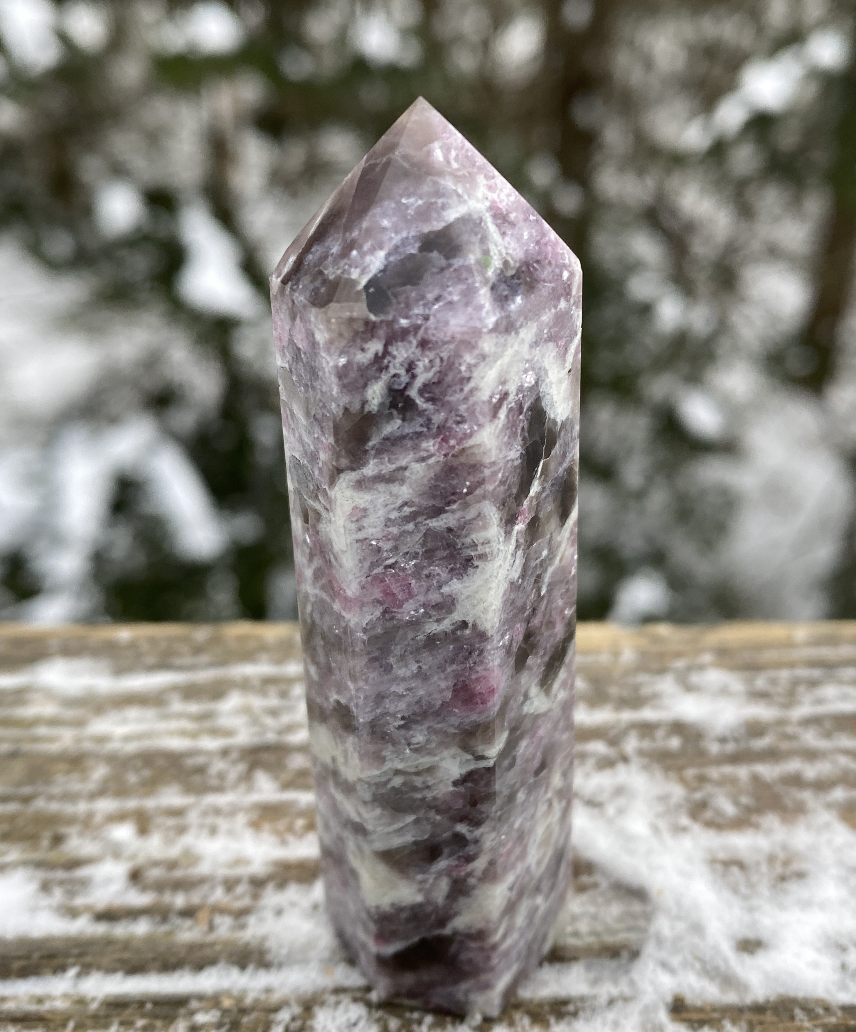 Rubellite Pink Tourmaline Point Tower  Love Grounding Protection 31189S