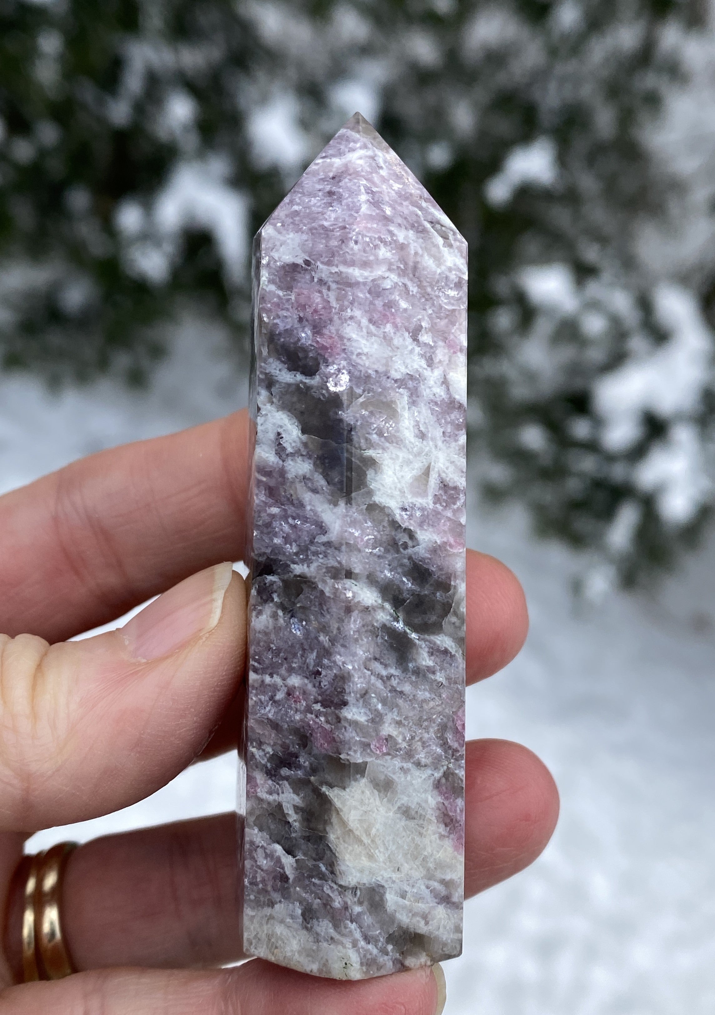 Rubellite Pink Tourmaline Point Tower  Love Grounding Protection 31189S