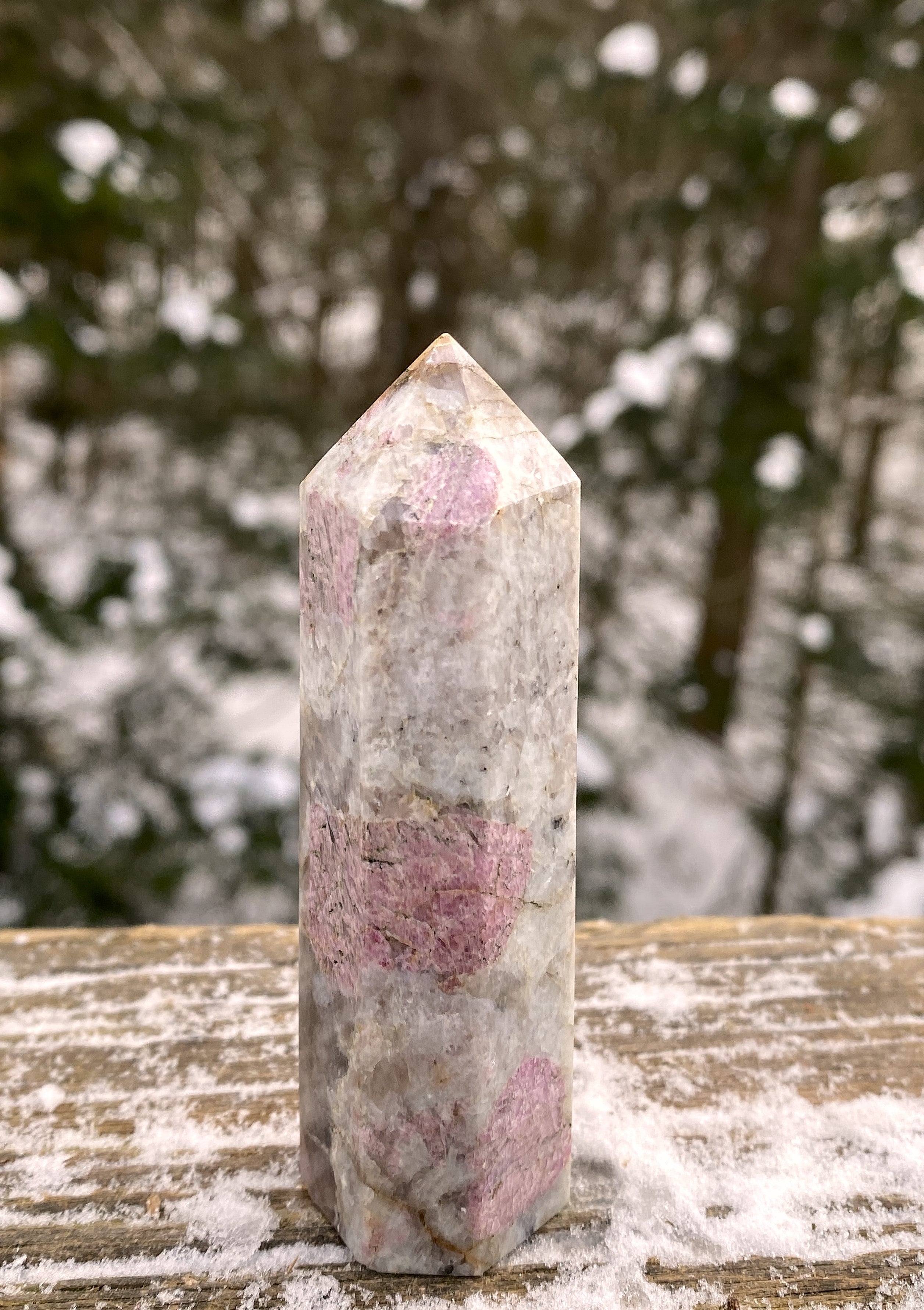 Rubellite Pink Tourmaline Point Tower  Love Grounding Protection 31187S