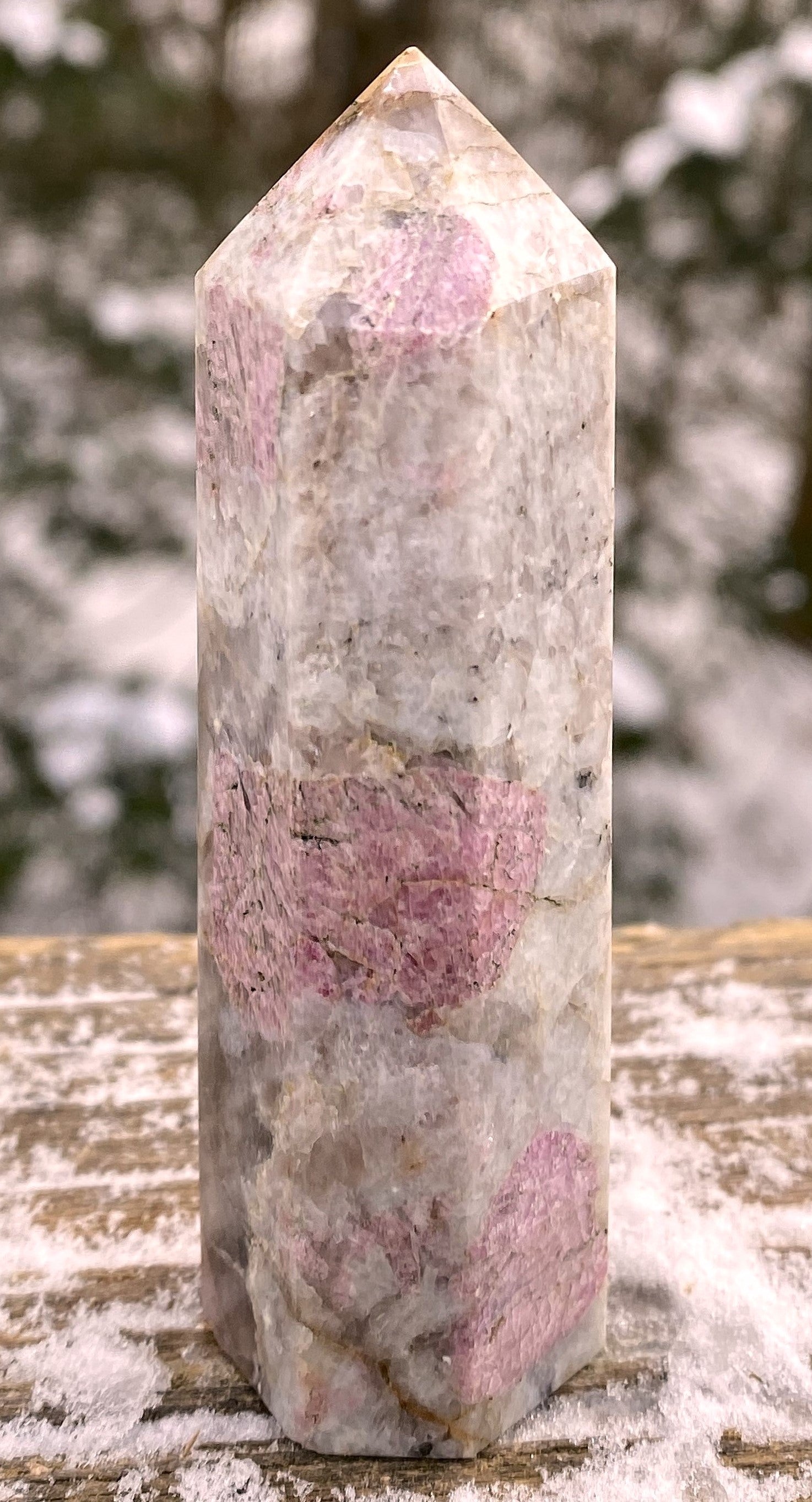 Rubellite Pink Tourmaline Point Tower  Love Grounding Protection 31187S