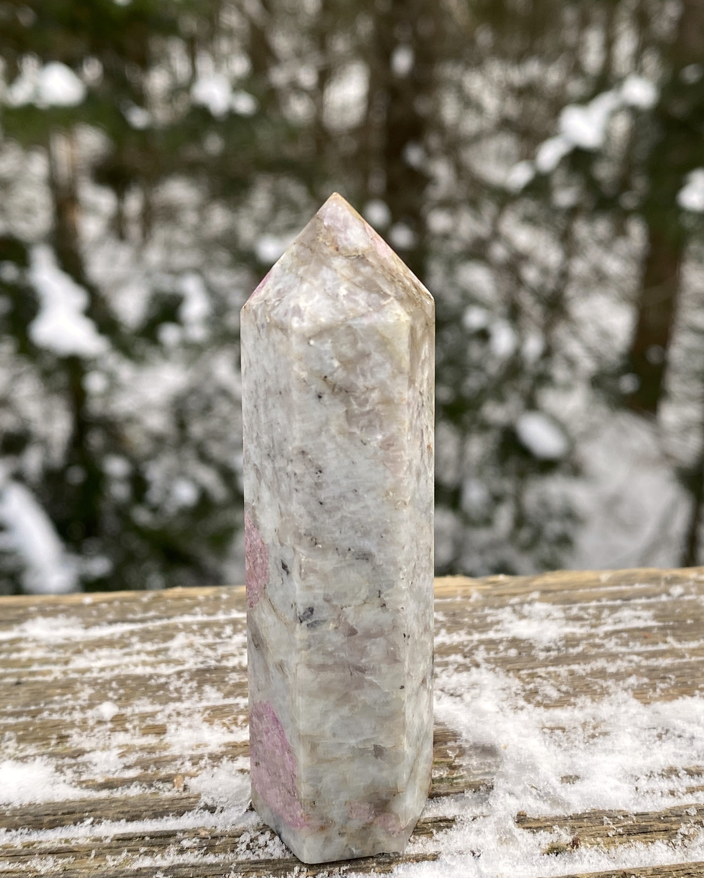 Rubellite Pink Tourmaline Point Tower  Love Grounding Protection 31187S