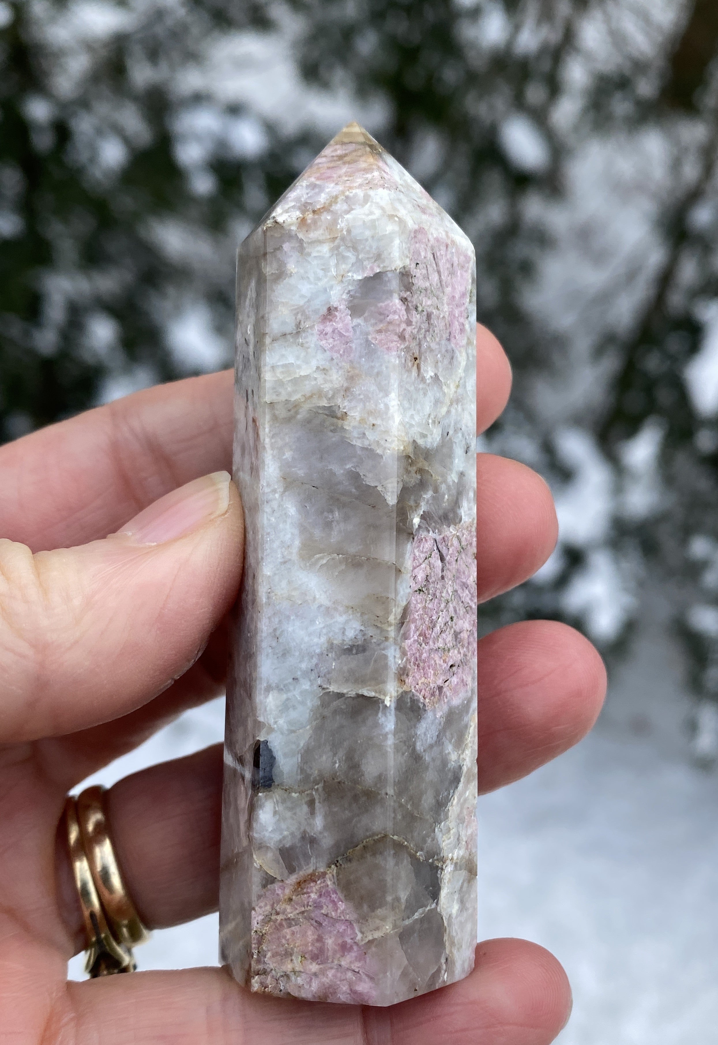 Rubellite Pink Tourmaline Point Tower  Love Grounding Protection 31187S