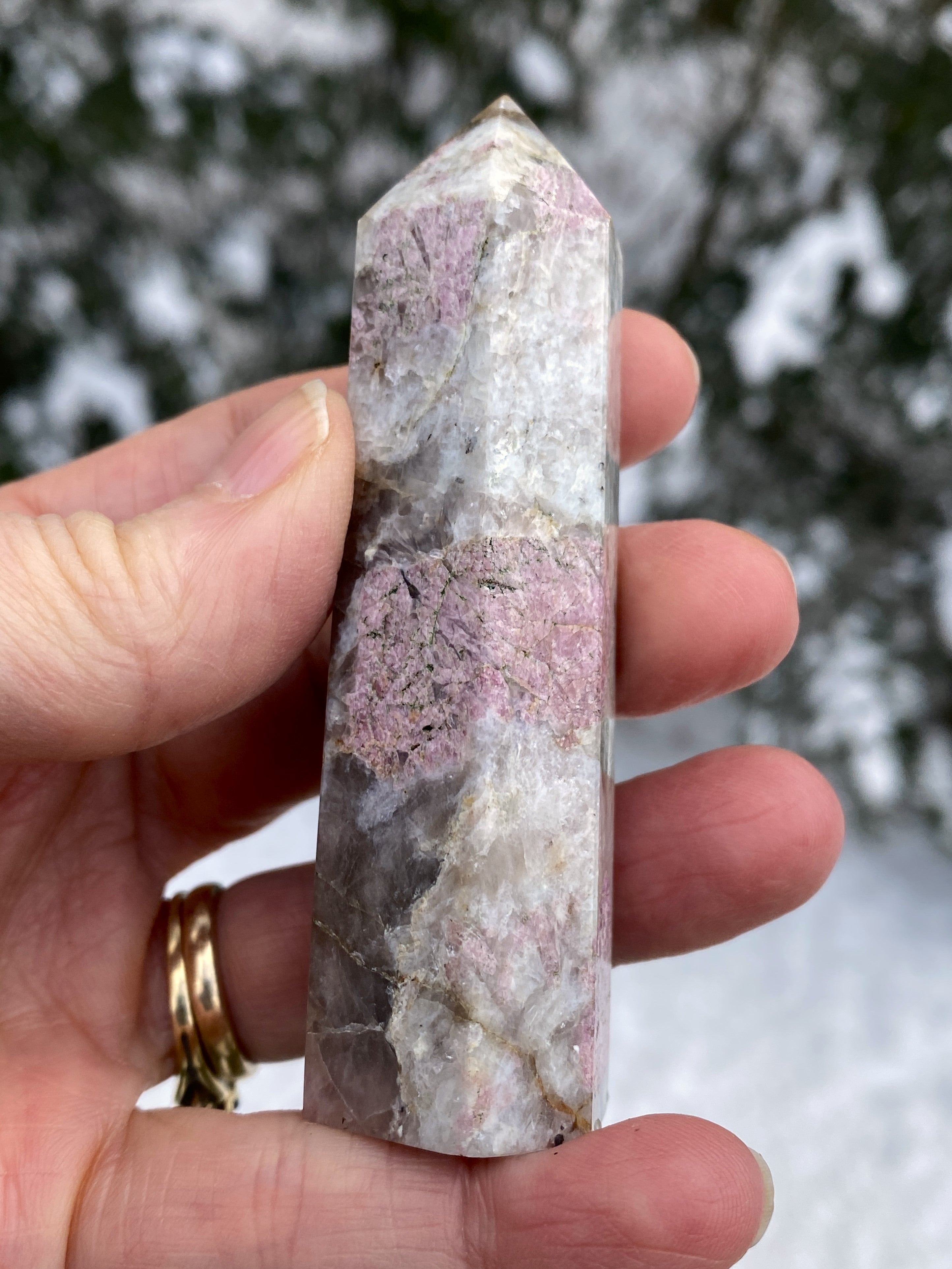 Rubellite Pink Tourmaline Point Tower  Love Grounding Protection 31187S