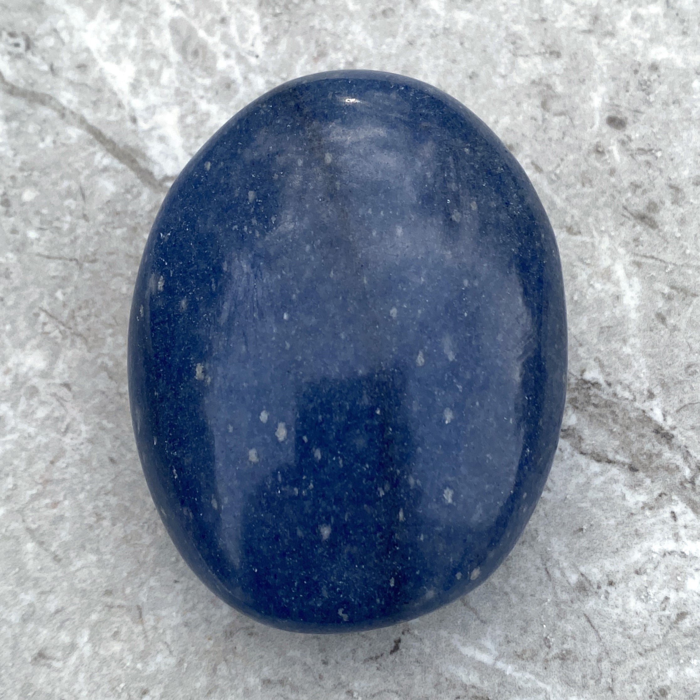 Lazulite Palm Stone  Dark Blue  Insight Intuition Harmony 31202S