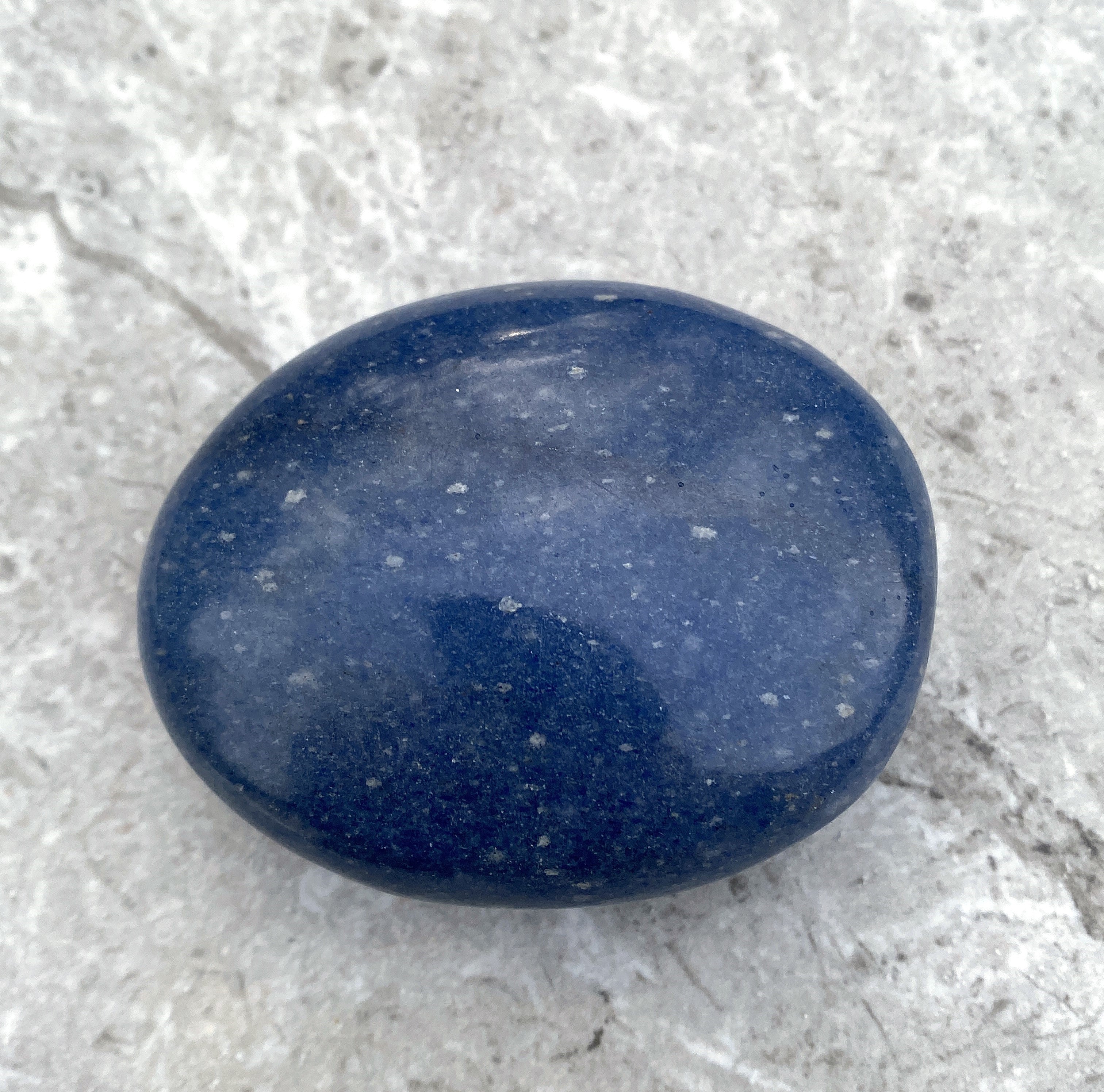 Lazulite Palm Stone  Dark Blue  Insight Intuition Harmony 31202S