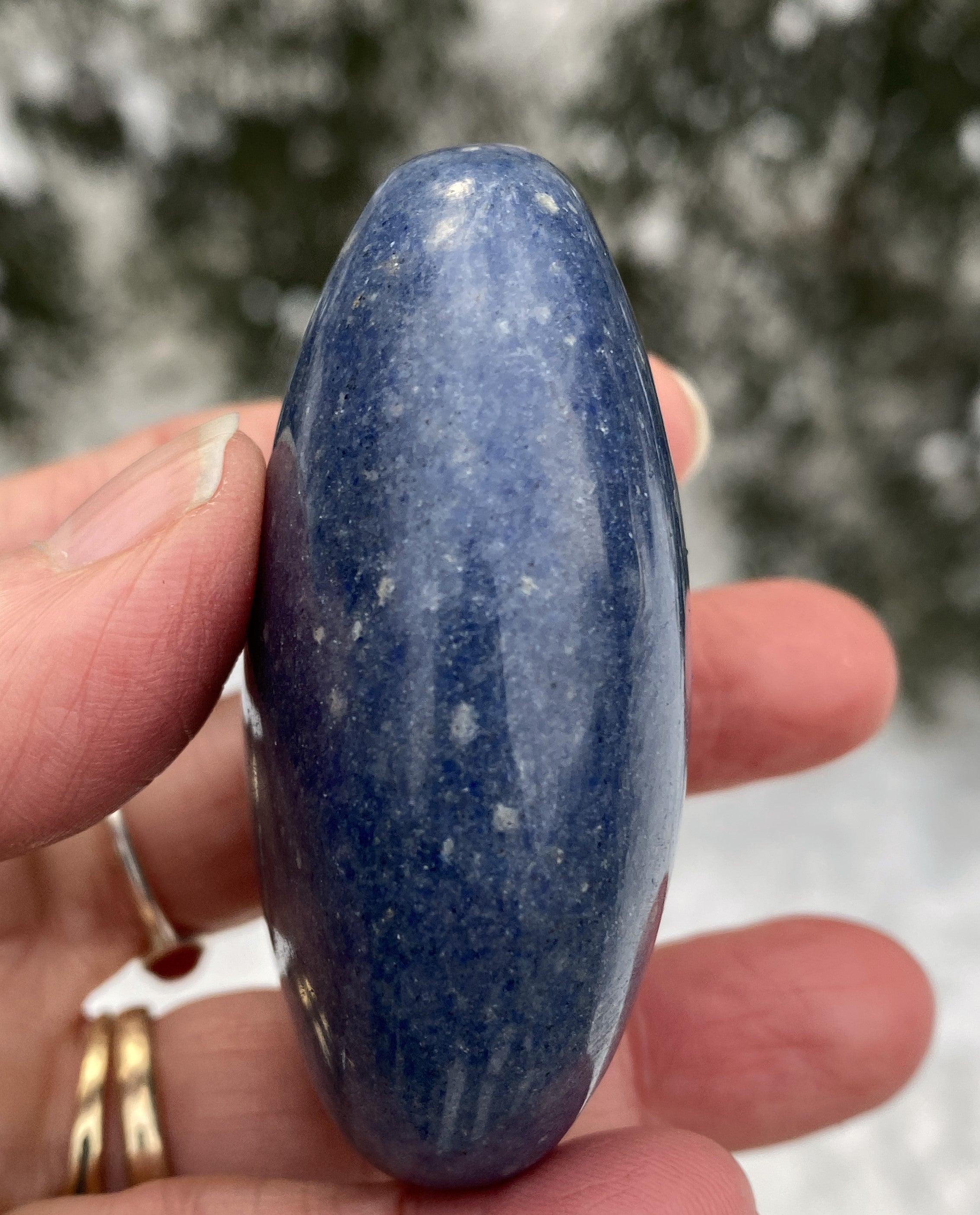 Lazulite Palm Stone  Dark Blue  Insight Intuition Harmony 31202S