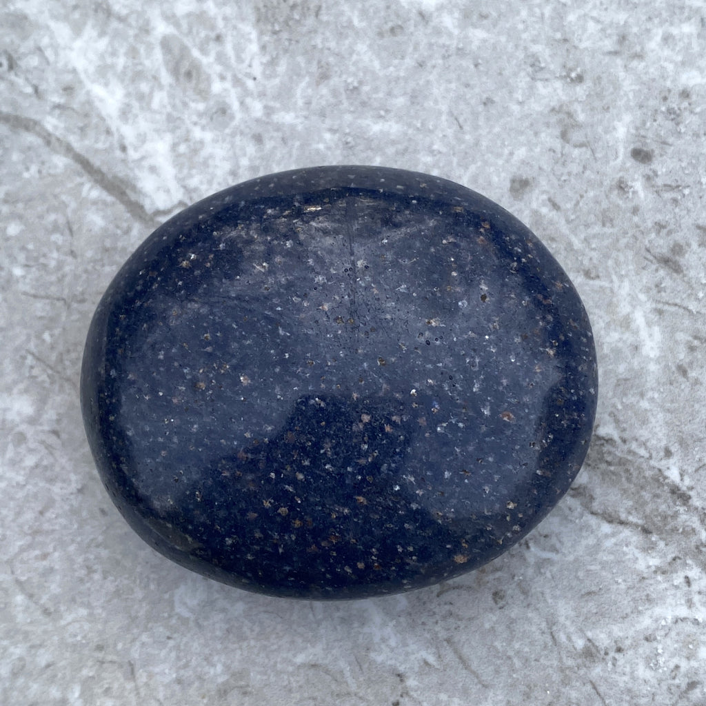 Lazulite Palm Stone  Dark Blue  Insight Intuition Harmony 31203S