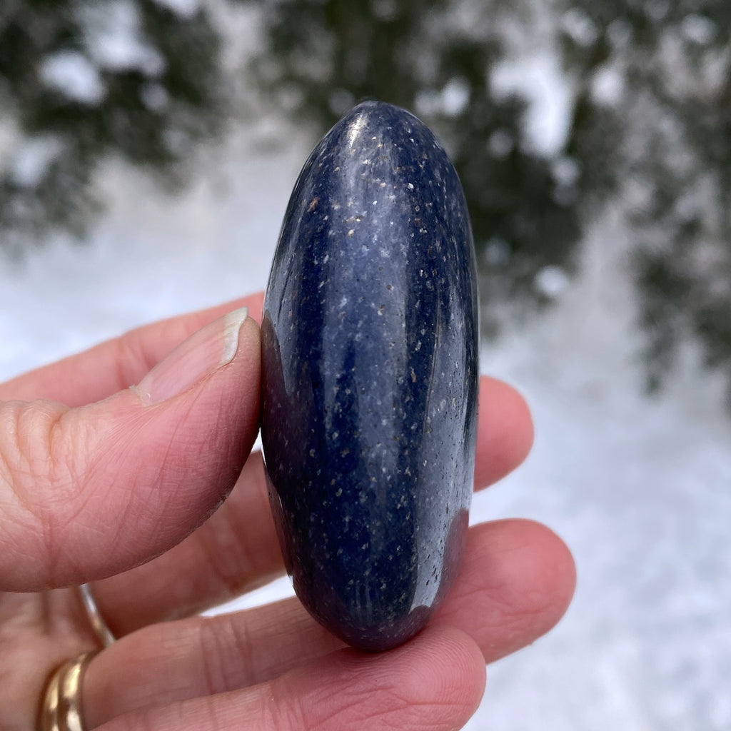 Lazulite Palm Stone  Dark Blue  Insight Intuition Harmony 31203S