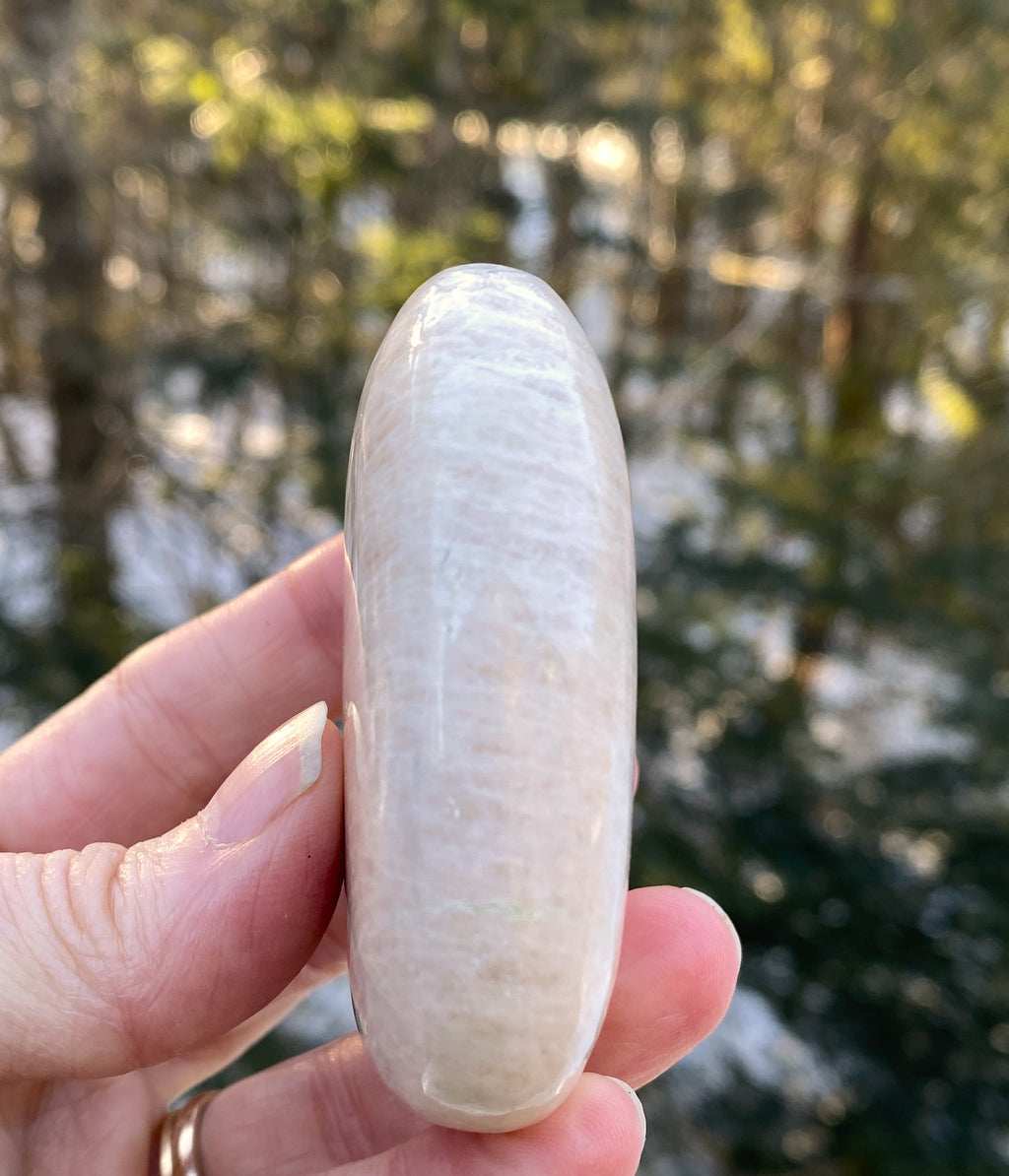Moonstone Palm Stone  Abundance Protection 31226S