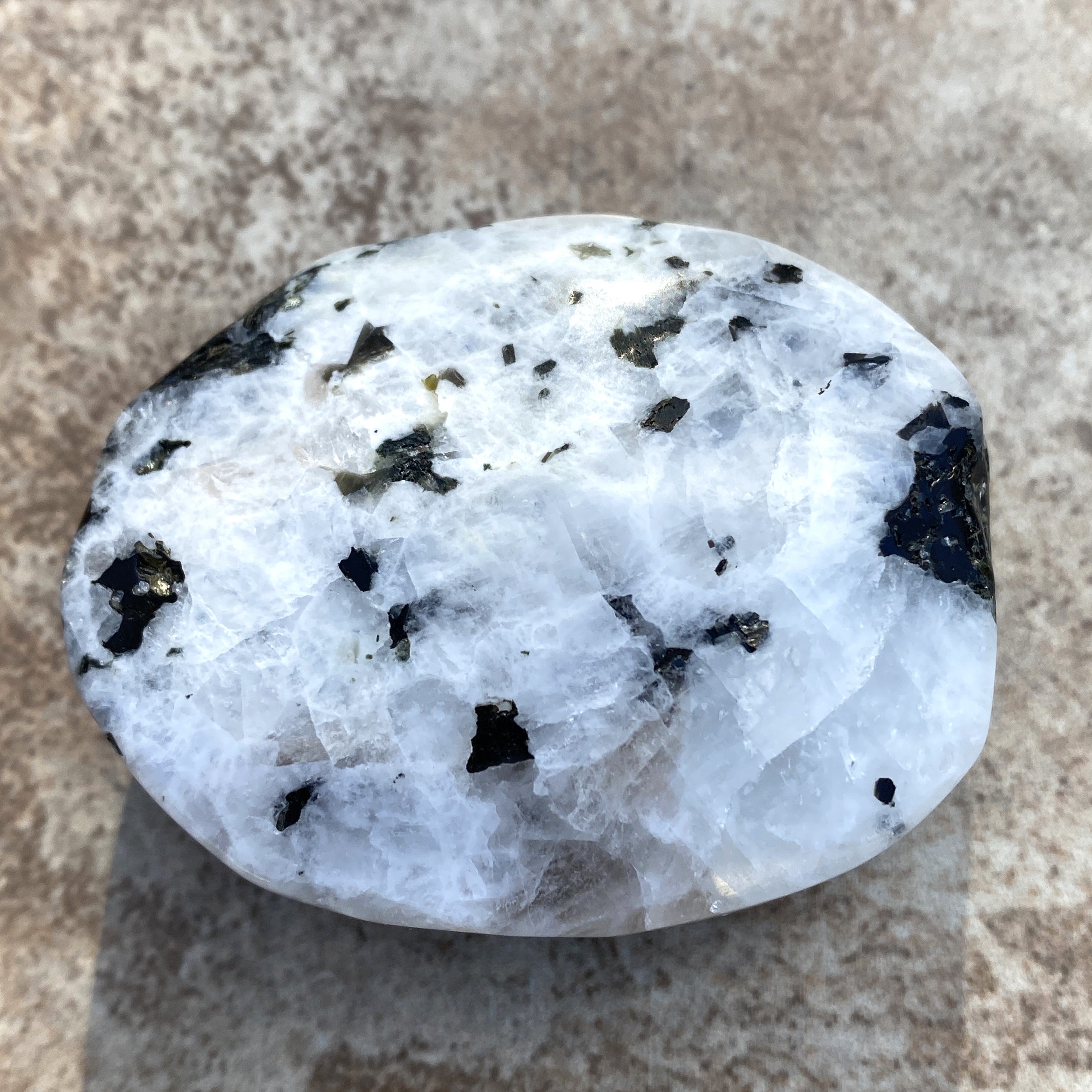 Rainbow Moonstone Palm Stone  Protection Intuition 31222S