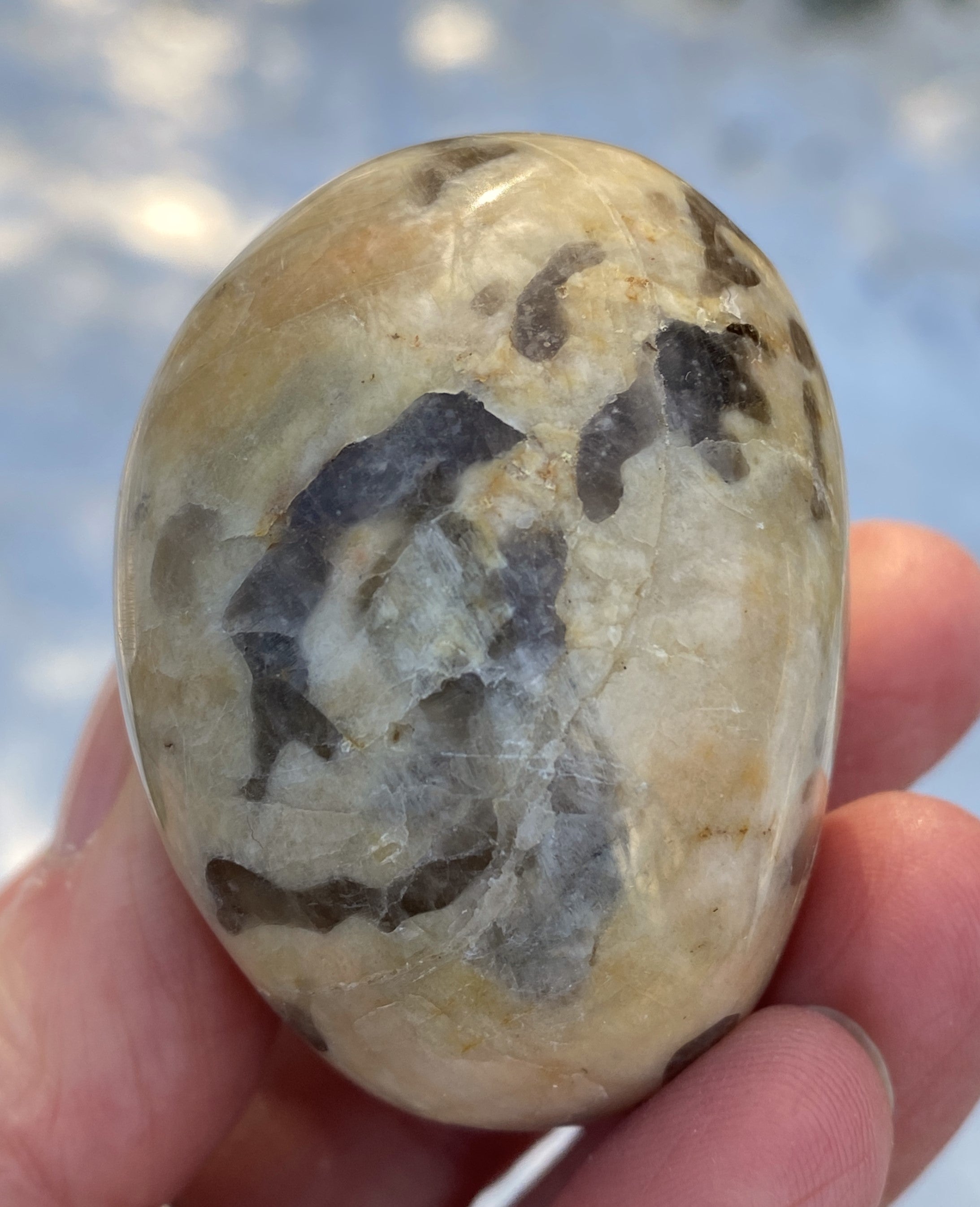 Zebradorite Palm Stone Grounding Depression 31695S