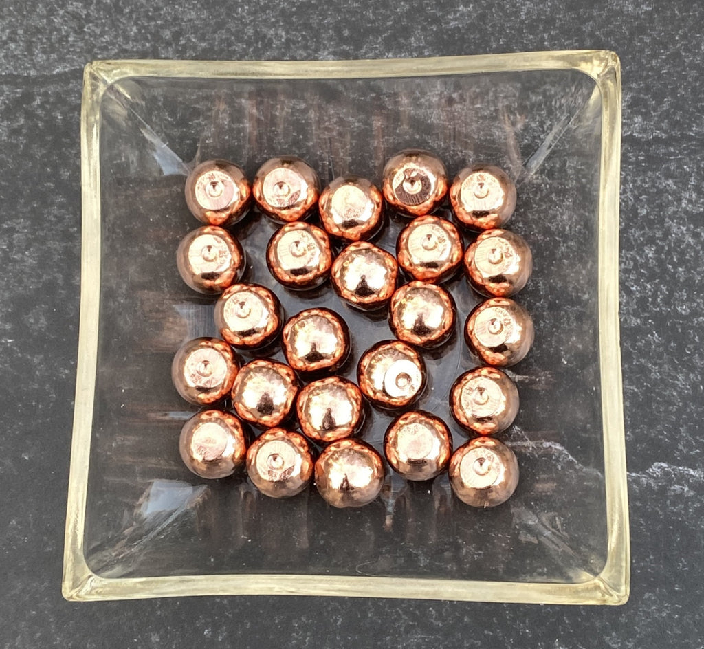 Solid Copper Ball Pocket Stone Polished Channeling Grounding Protection Gift 31268ETS