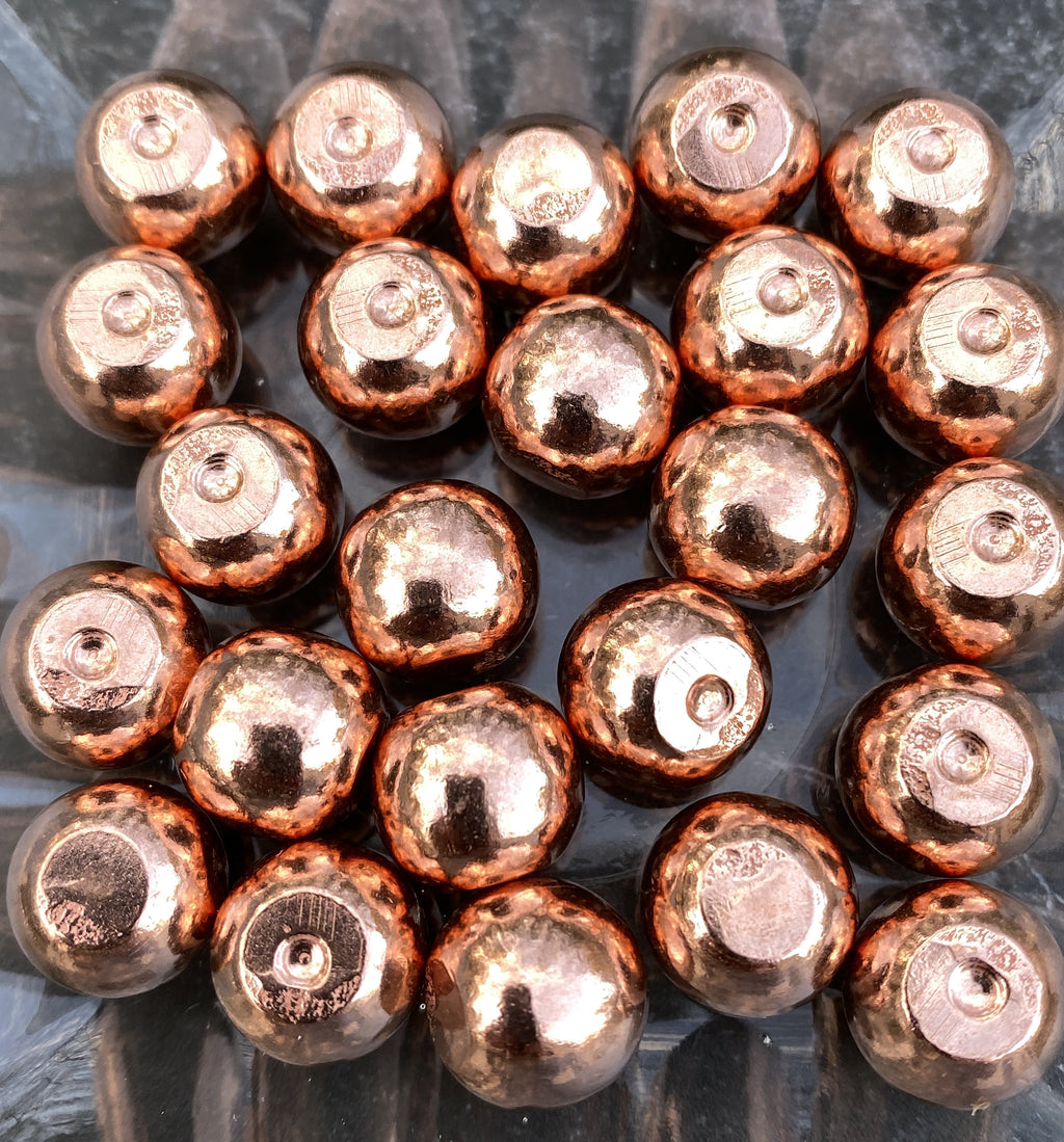 Solid Copper Ball Pocket Stone Polished Channeling Grounding Protection Gift 31268ETS