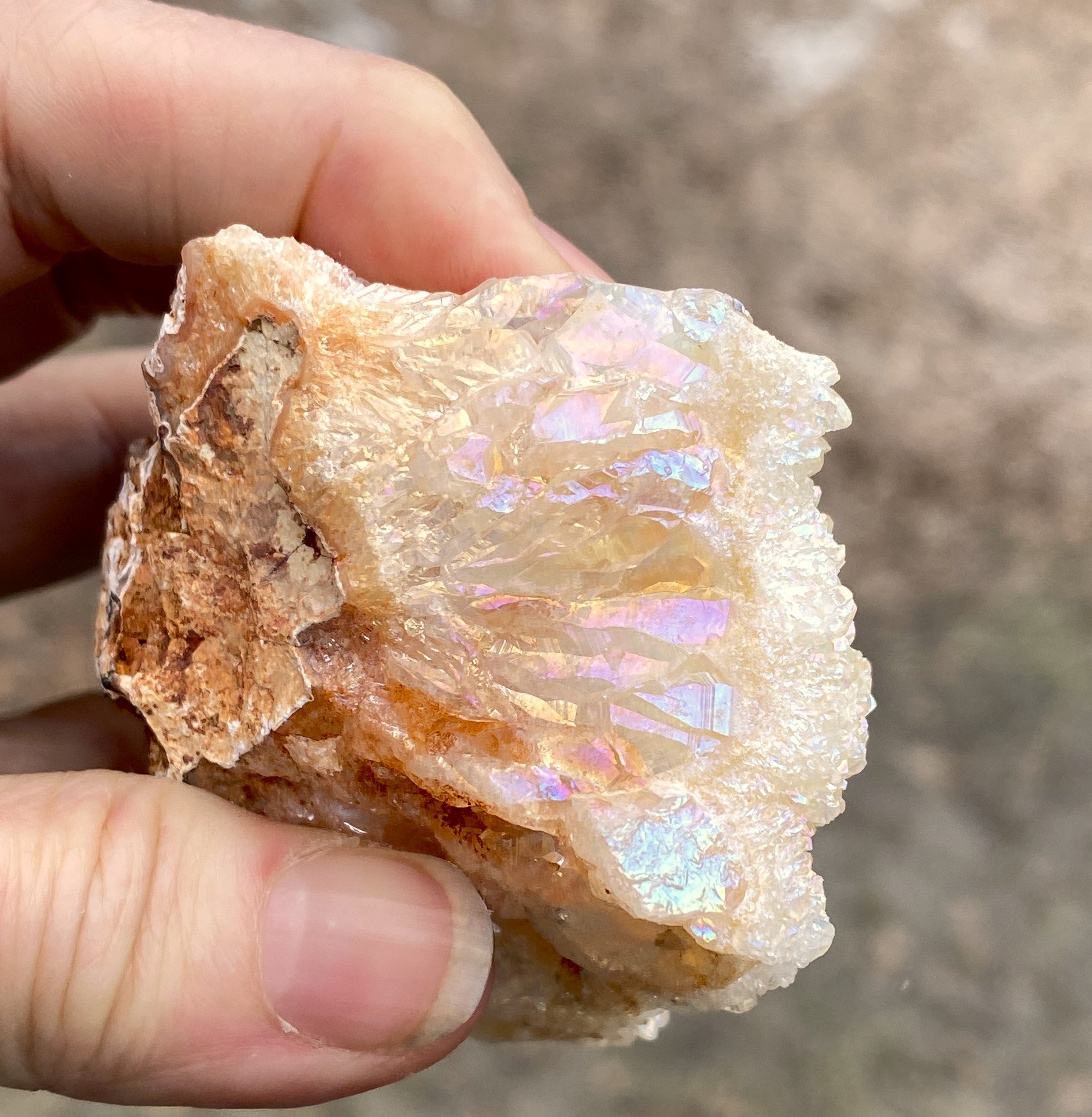 Angel Aura Quartz Druzy Specimen  Meditation Peace 31426S